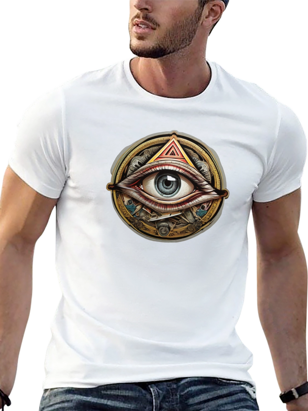 Illuminati Eye Graphic Black T-Shirt