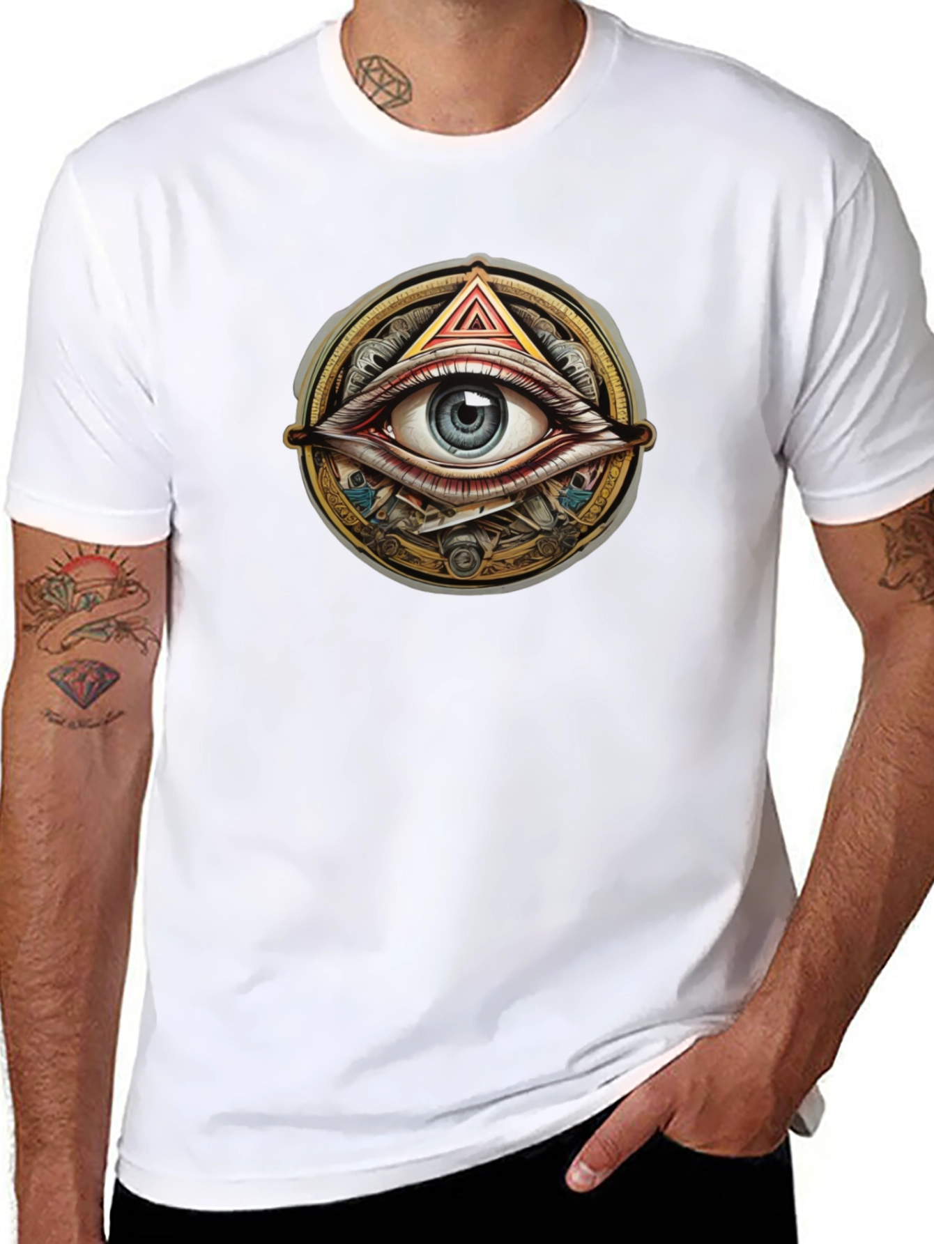 Illuminati Eye Graphic Black T-Shirt