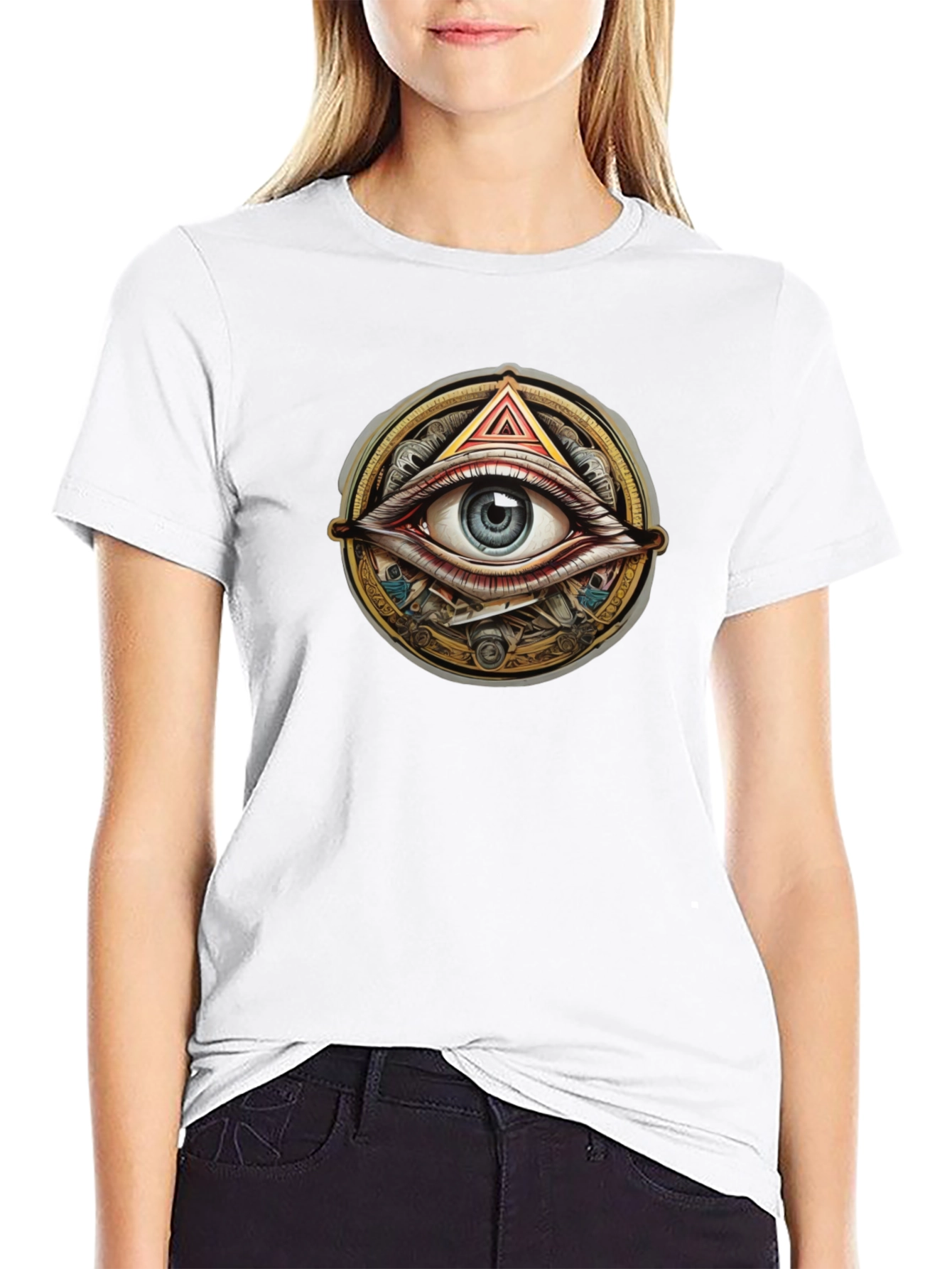 Illuminati Eye Graphic Black T-Shirt