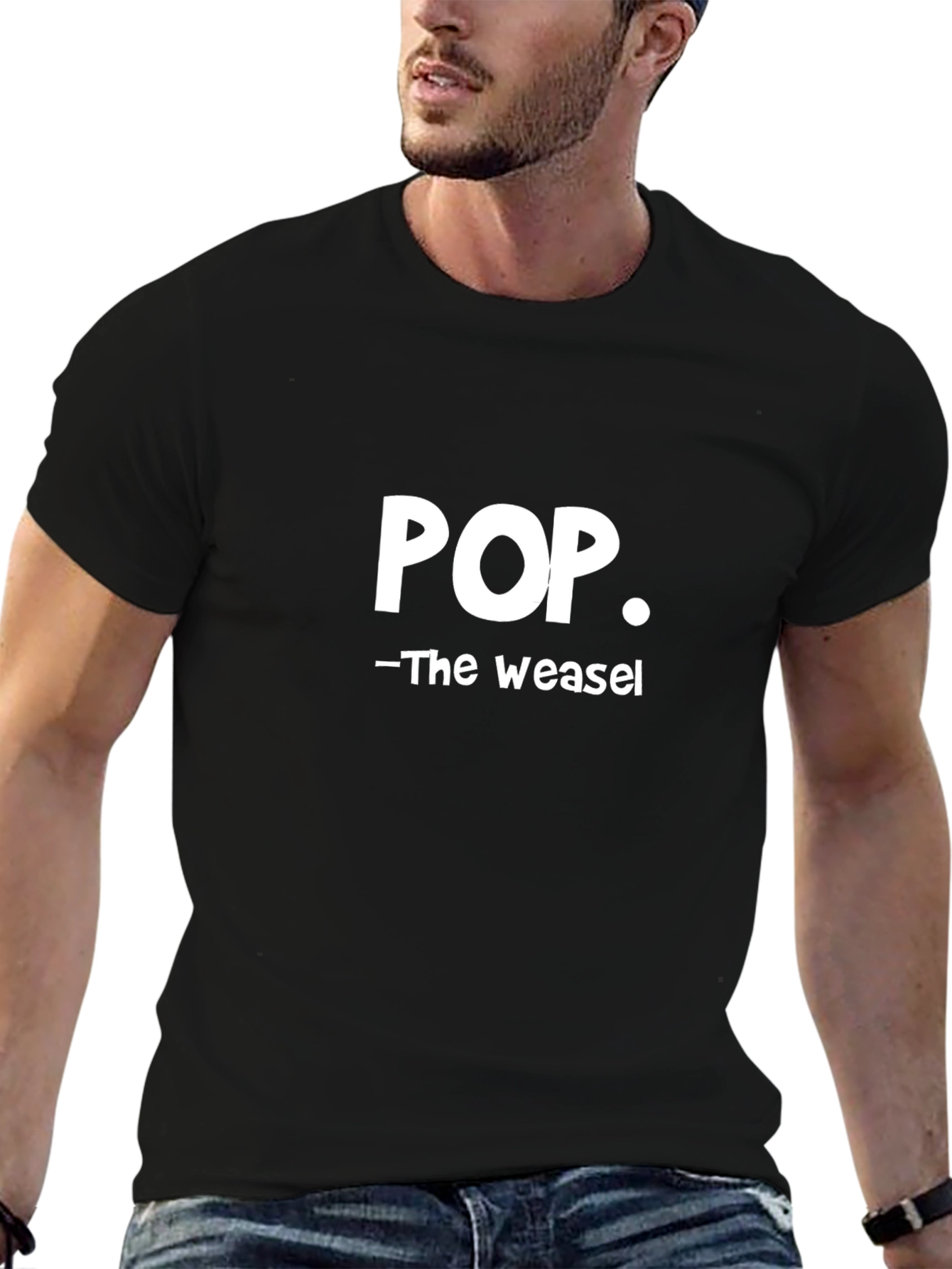 Pop. - The Weasel T-Shirt Funny Slogan Tee