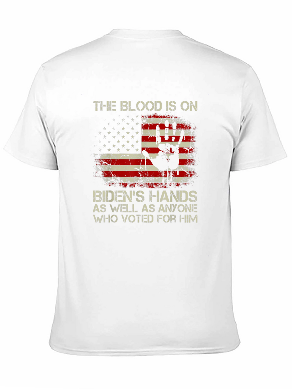 Political T-Shirt: The Blood Is On Bidens Hands