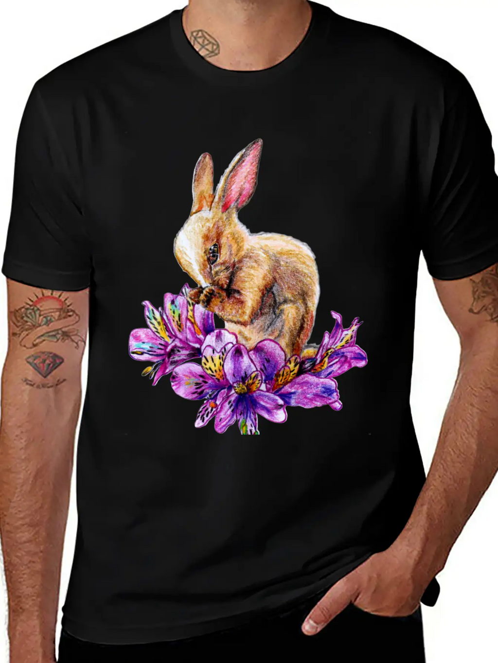 Rabbit And Incas Breathable Soft Cotton T-Shirt – Timeless Casual Look