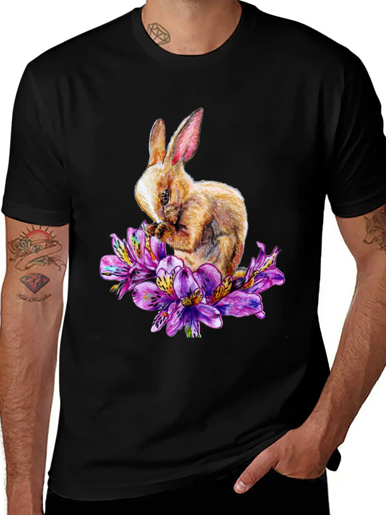Rabbit And Incas Breathable Soft Cotton T-Shirt – Timeless Casual Look