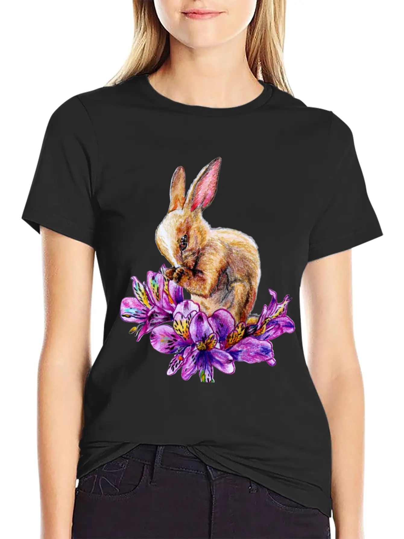 Rabbit And Incas Breathable Soft Cotton T-Shirt – Timeless Casual Look