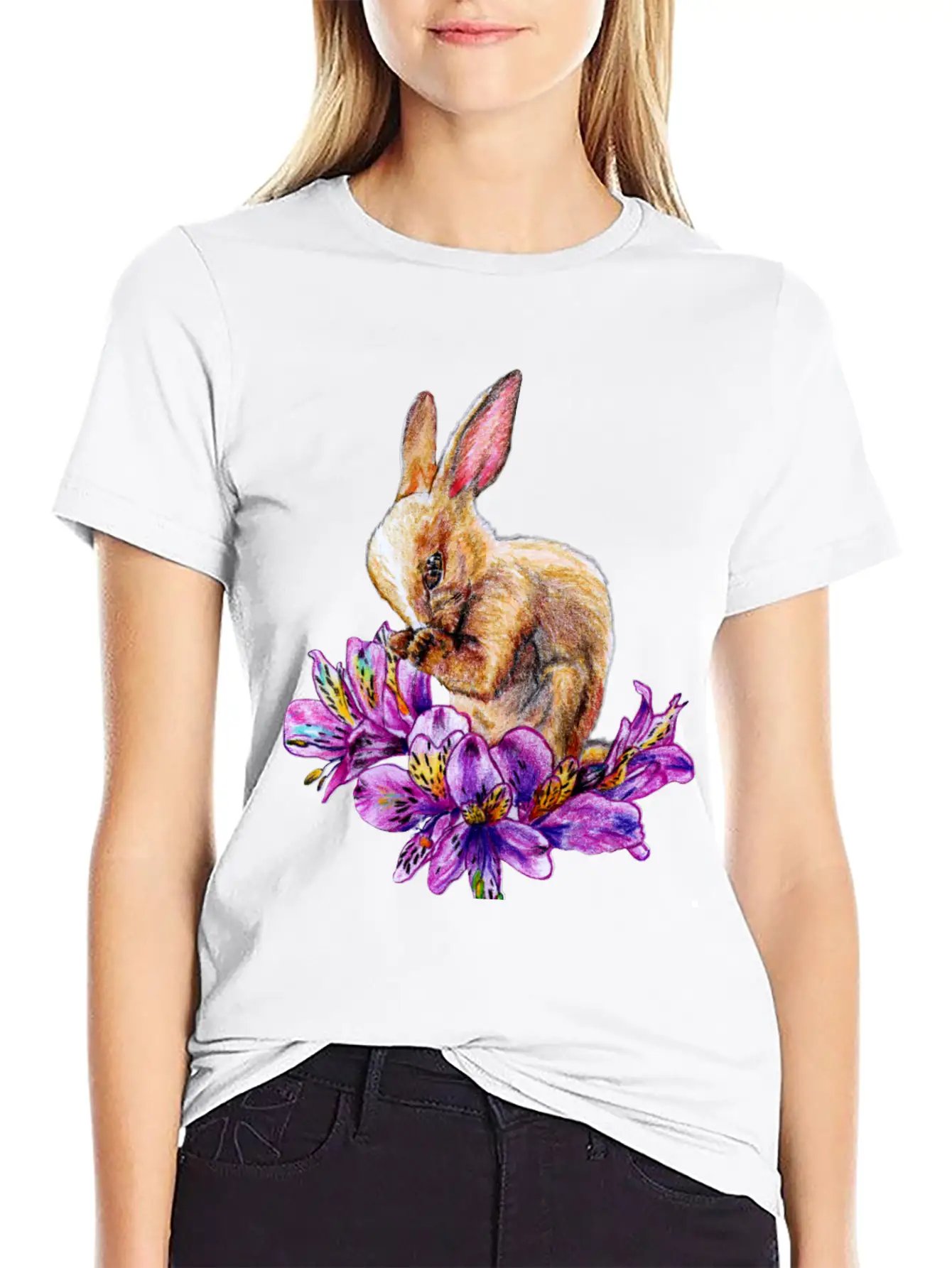 Rabbit And Incas Breathable Soft Cotton T-Shirt – Timeless Casual Look