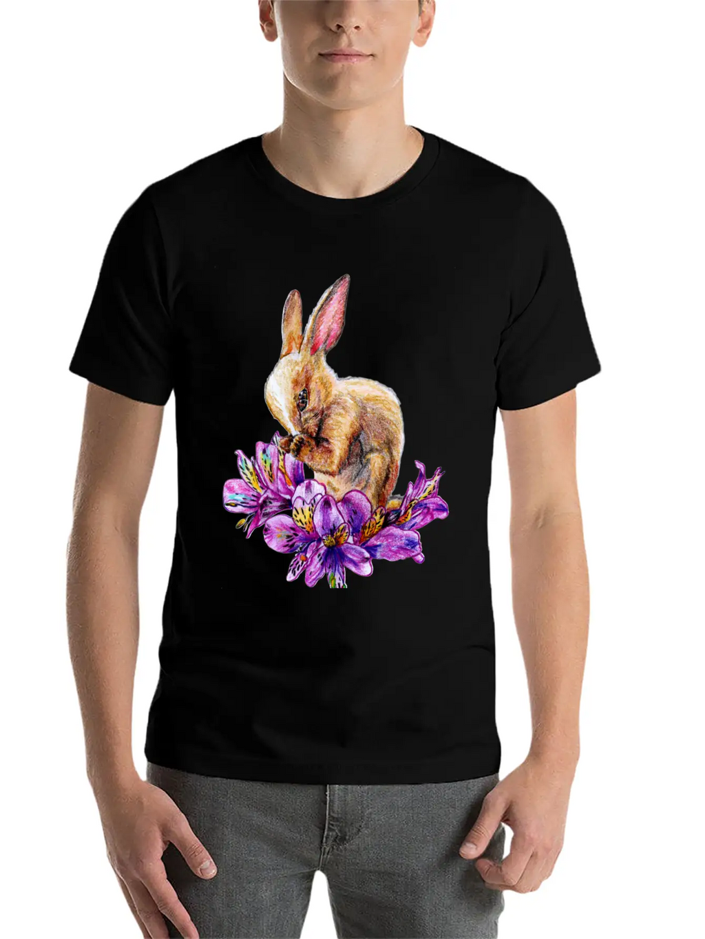 Rabbit And Incas Breathable Soft Cotton T-Shirt – Timeless Casual Look