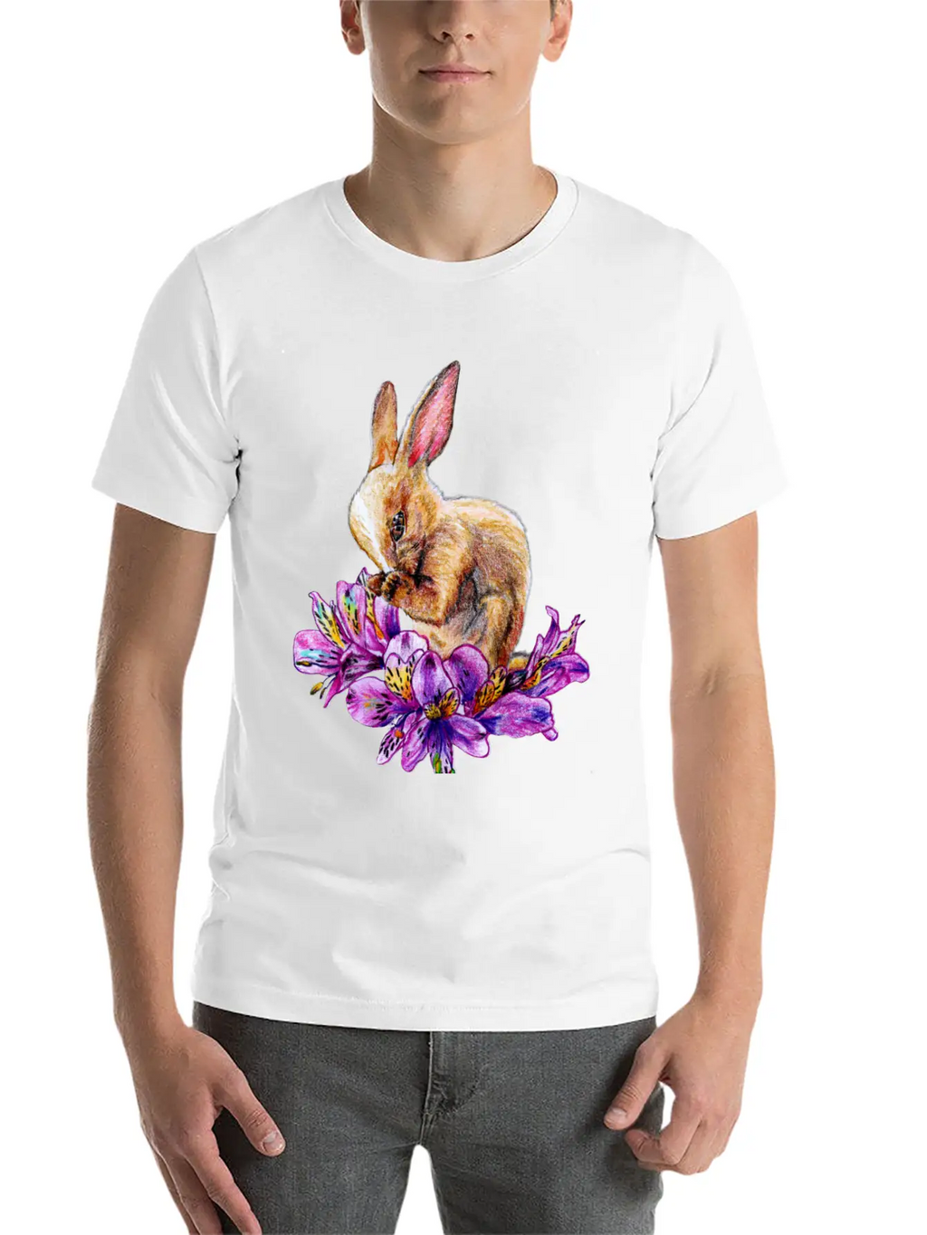 Rabbit And Incas Breathable Soft Cotton T-Shirt – Timeless Casual Look