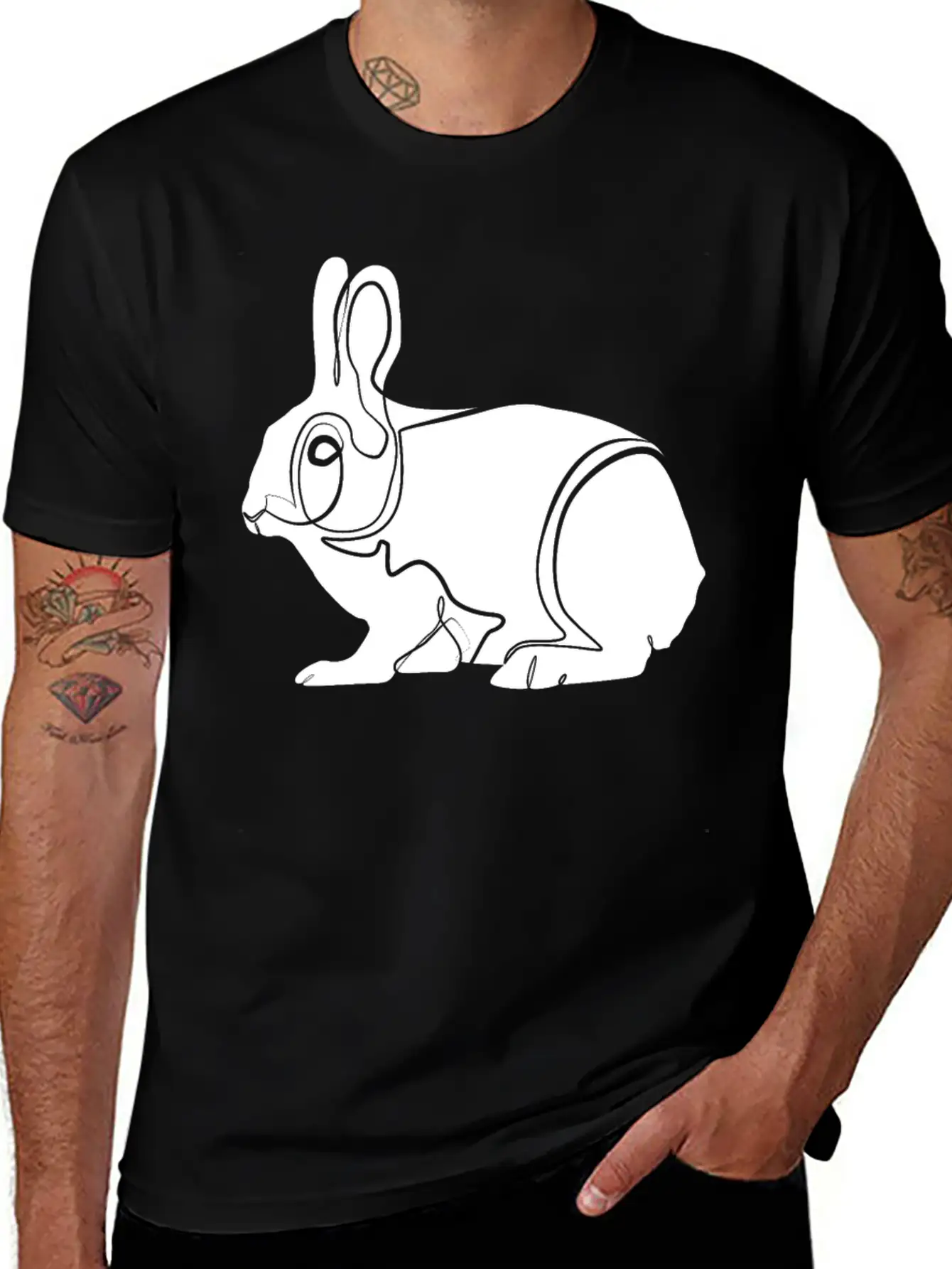 Rabbit Bunny Classic Fit Graphic Tee For Daily Comfort – Unisex Cotton Shirt