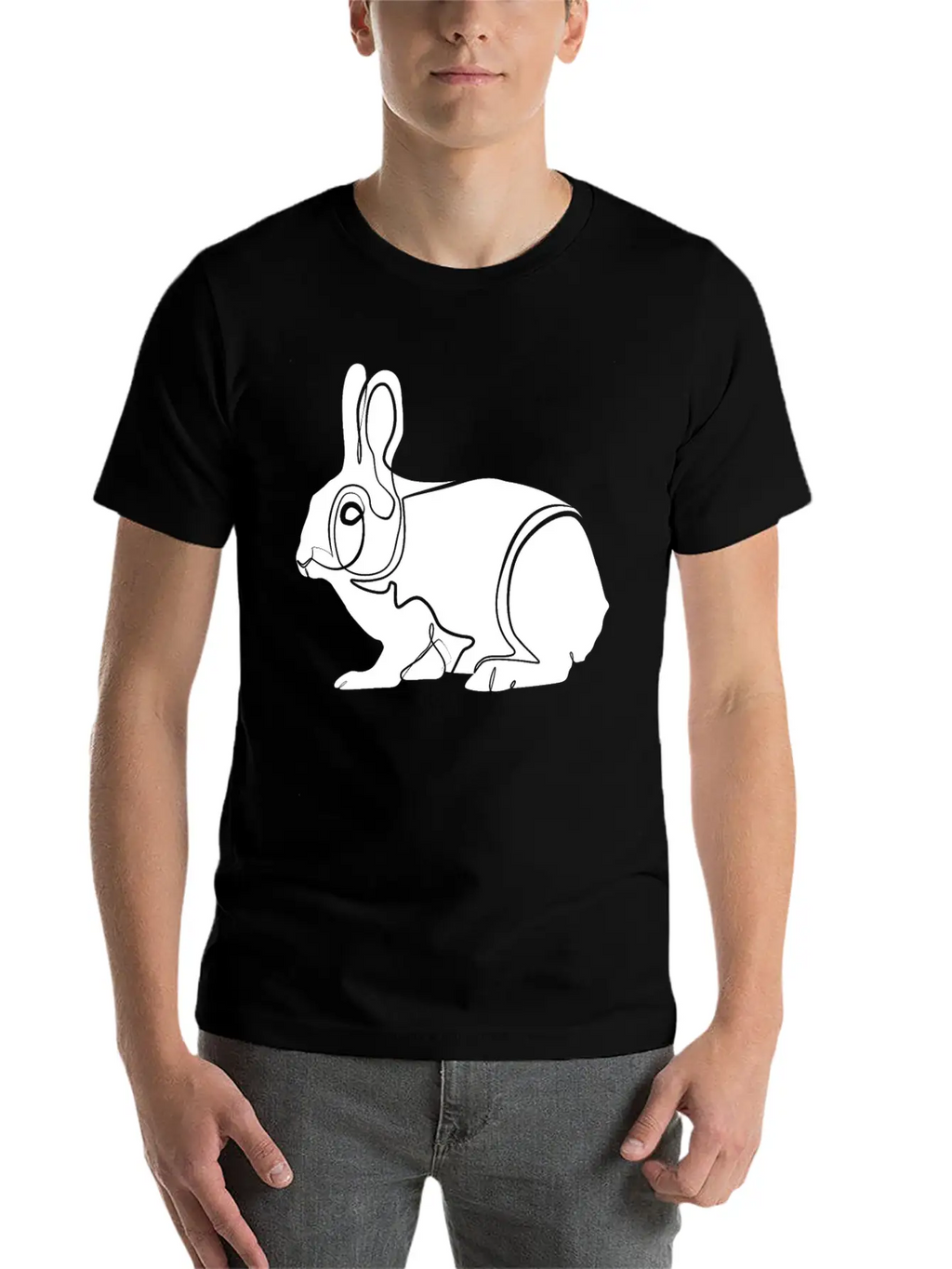 Rabbit Bunny Classic Fit Graphic Tee For Daily Comfort – Unisex Cotton Shirt