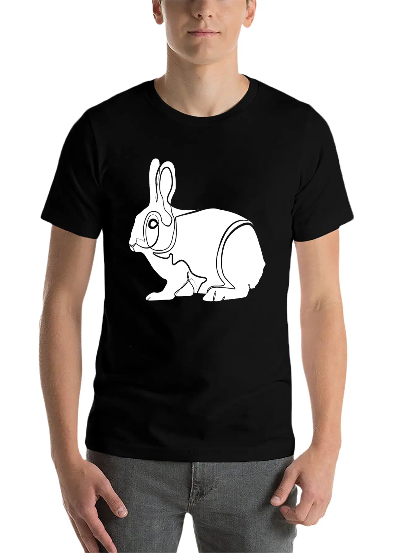 Rabbit Bunny Classic Fit Graphic Tee For Daily Comfort – Unisex Cotton Shirt