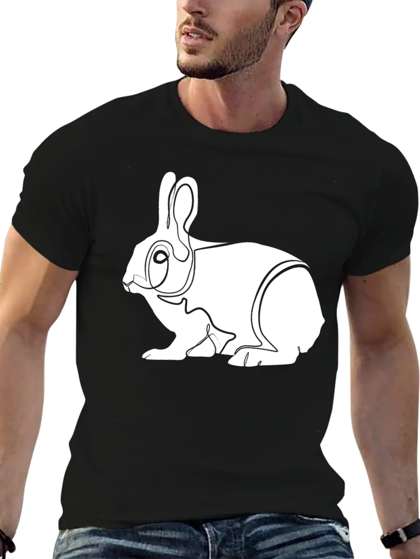 Rabbit Bunny Classic Fit Graphic Tee For Daily Comfort – Unisex Cotton Shirt