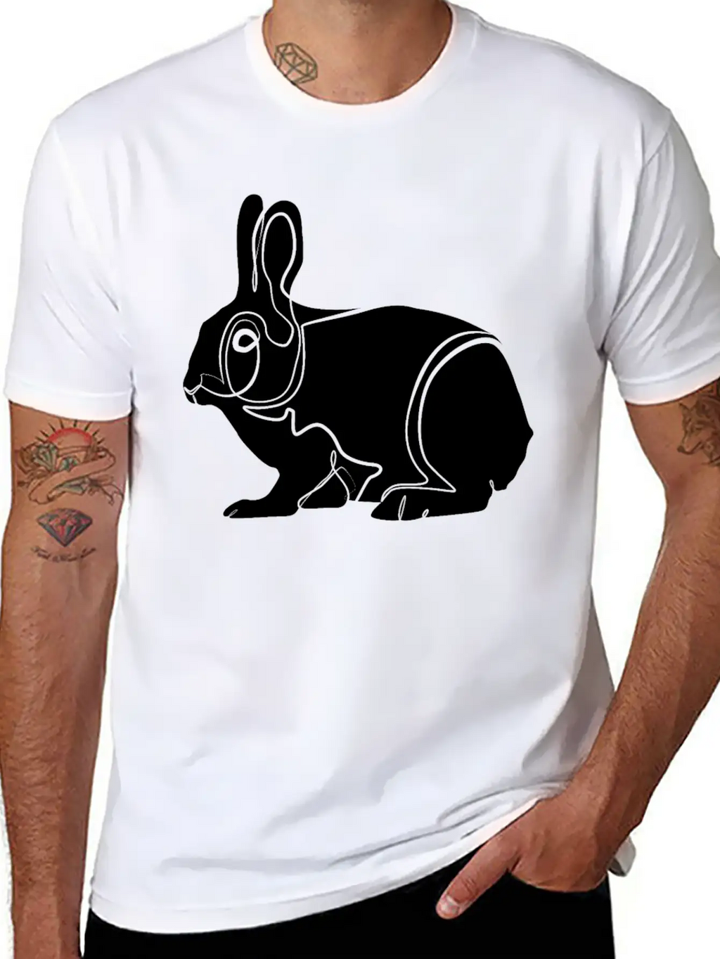 Rabbit Bunny Classic Fit Graphic Tee For Daily Comfort – Unisex Cotton Shirt