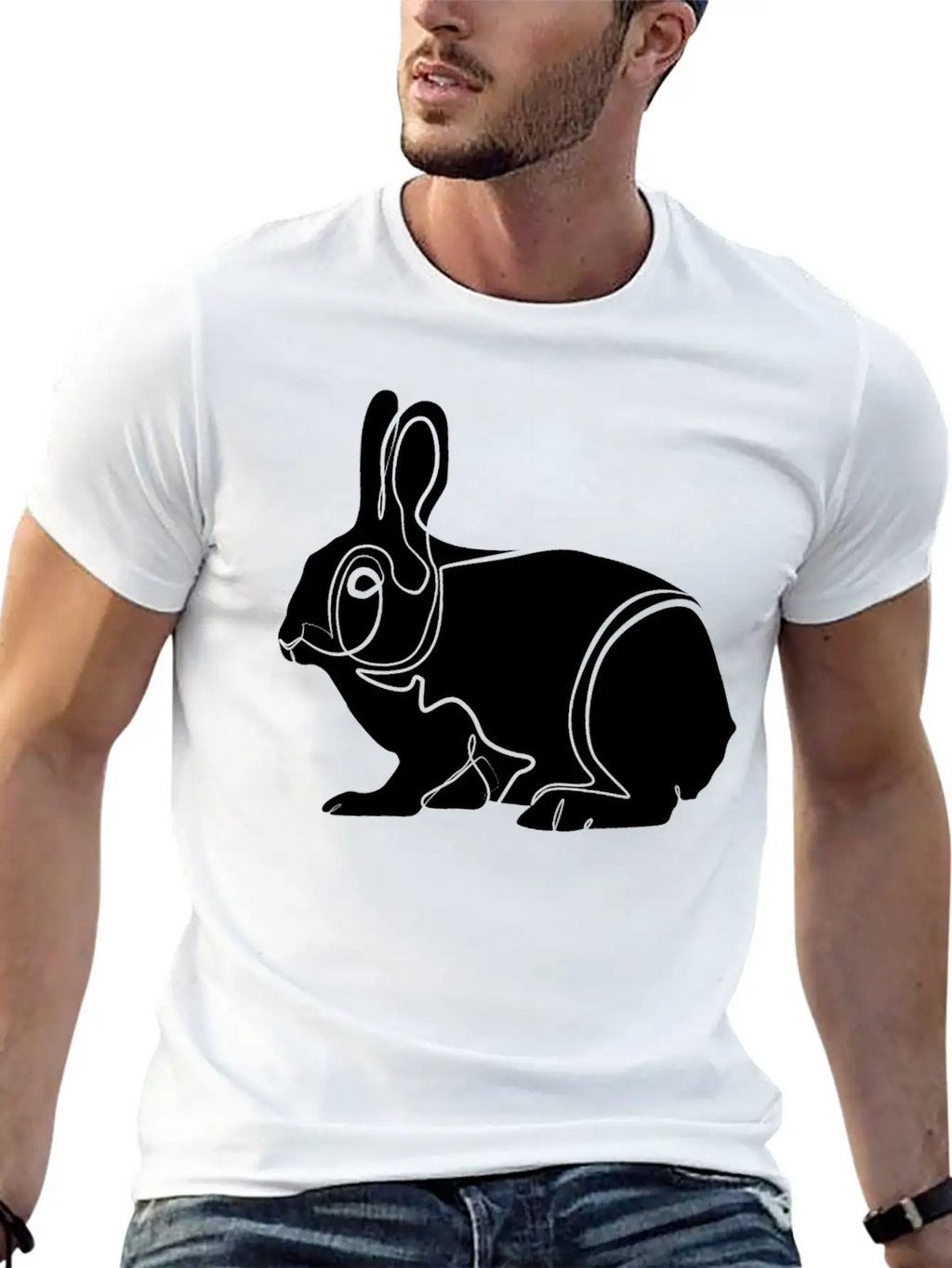 Rabbit Bunny Classic Fit Graphic Tee For Daily Comfort – Unisex Cotton Shirt