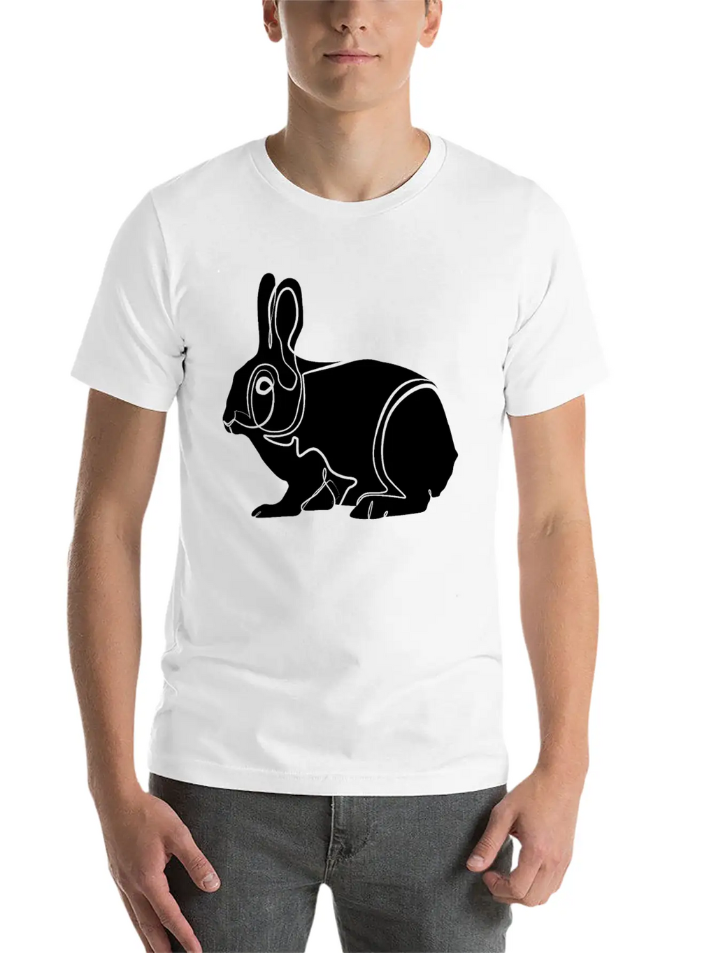 Rabbit Bunny Classic Fit Graphic Tee For Daily Comfort – Unisex Cotton Shirt