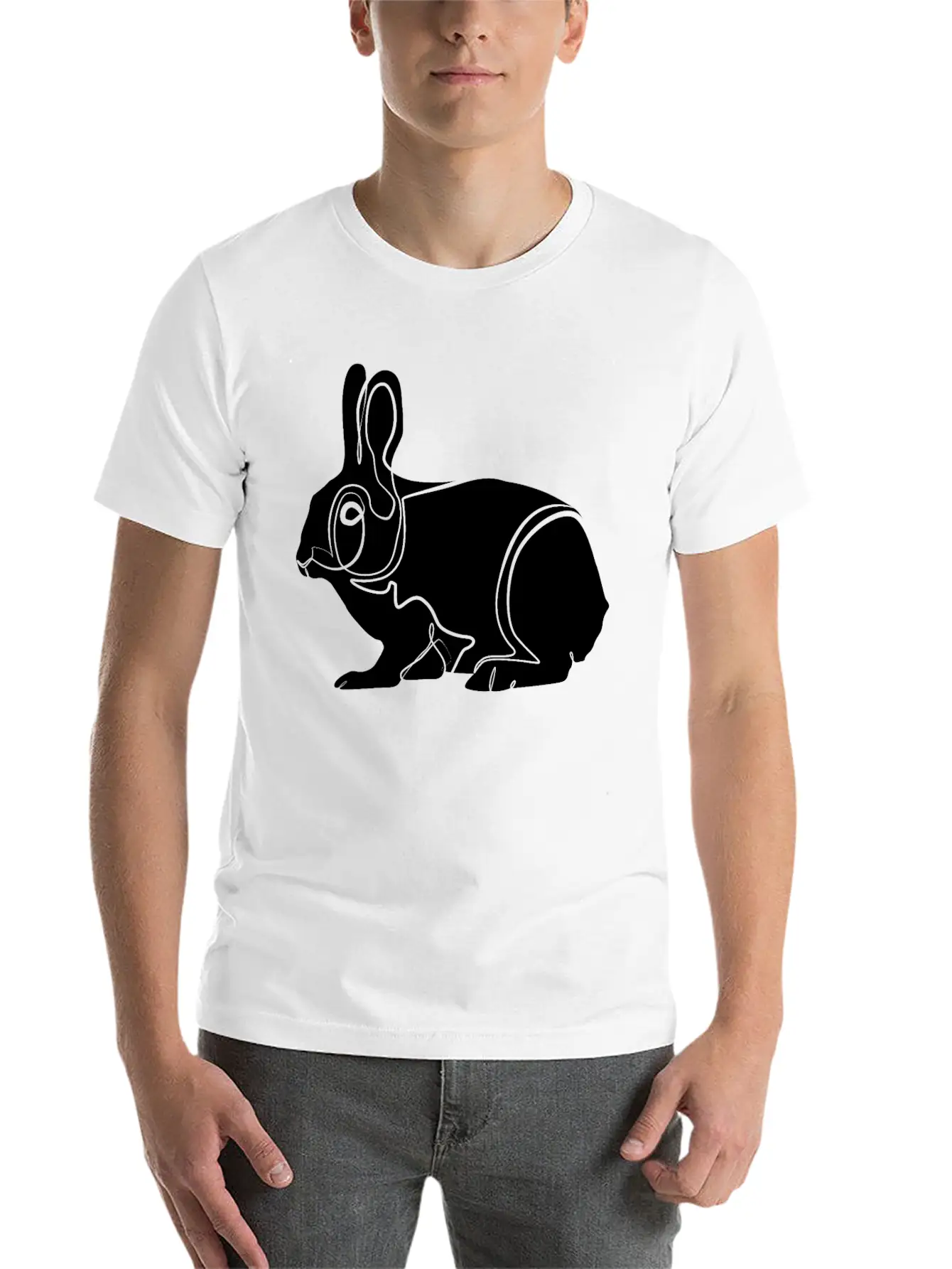 Rabbit Bunny Classic Fit Graphic Tee For Daily Comfort – Unisex Cotton Shirt