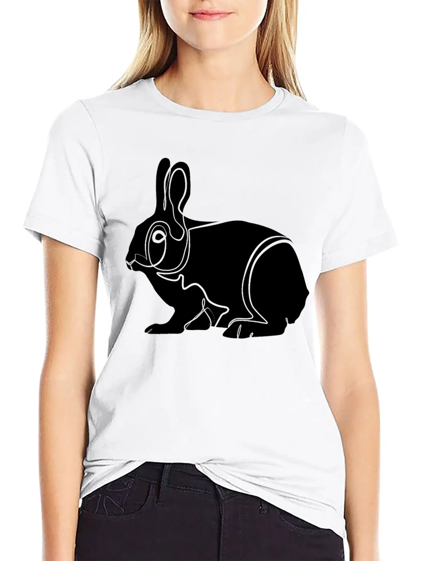 Rabbit Bunny Classic Fit Graphic Tee For Daily Comfort – Unisex Cotton Shirt