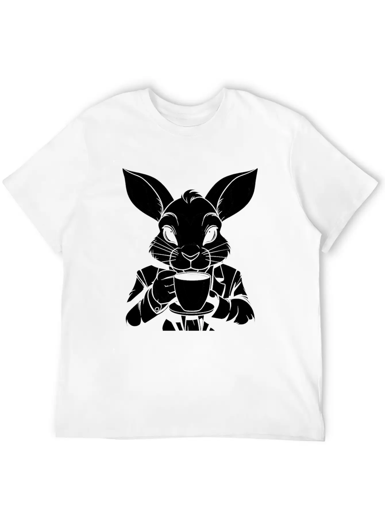 Rabbit Coffee Stylish Everyday T-Shirt – Unisex Basic Cotton Tee