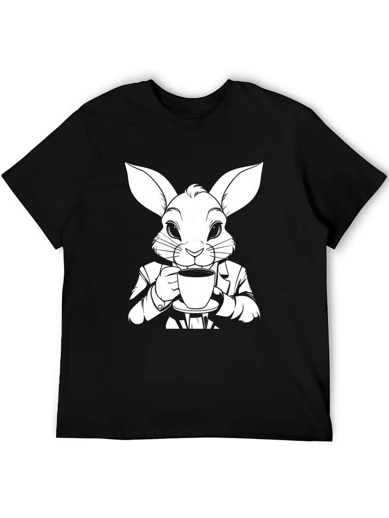 Rabbit Coffee Stylish Everyday T-Shirt – Unisex Basic Cotton Tee