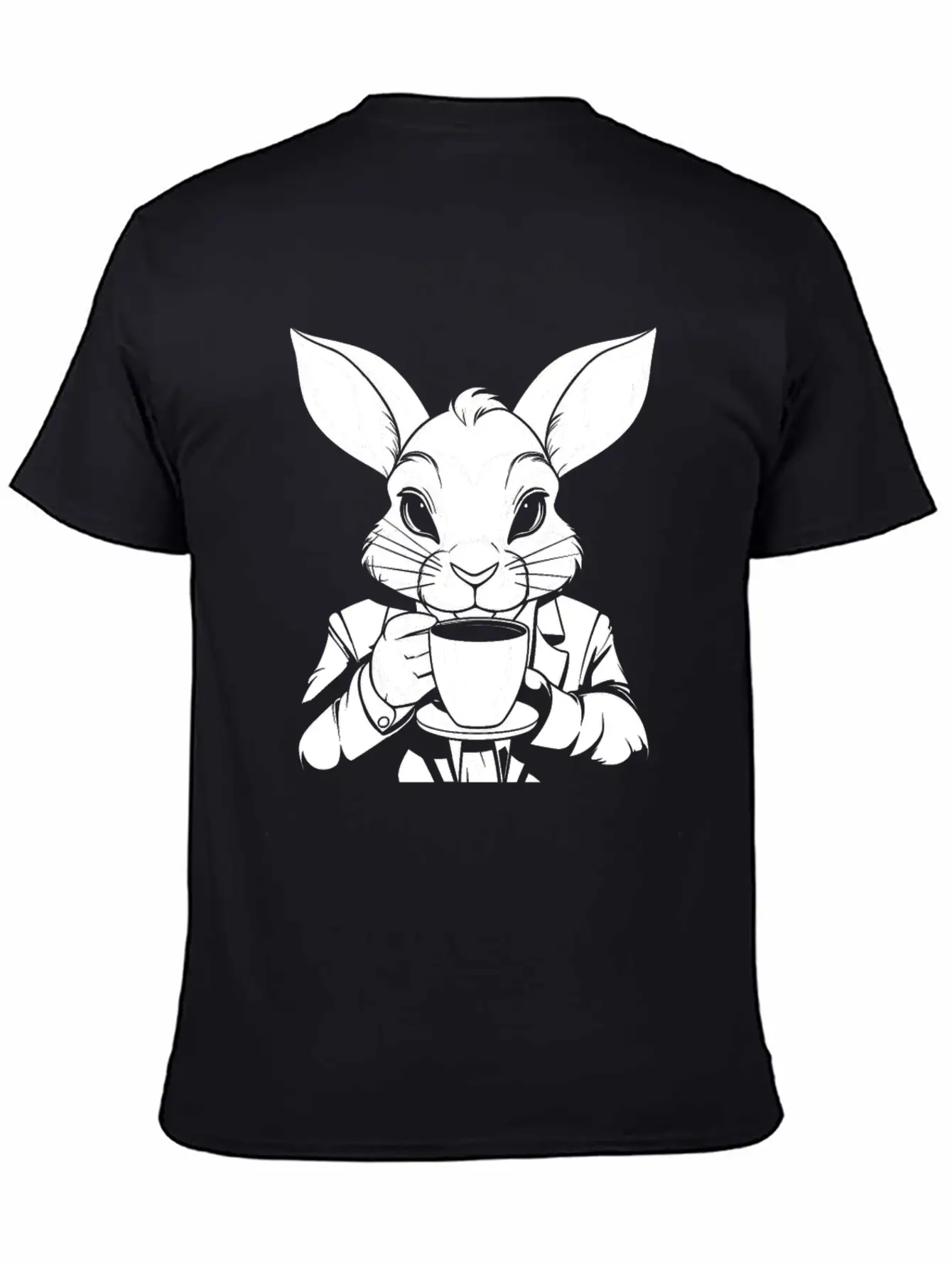 Rabbit Coffee Stylish Everyday T-Shirt – Unisex Basic Cotton Tee