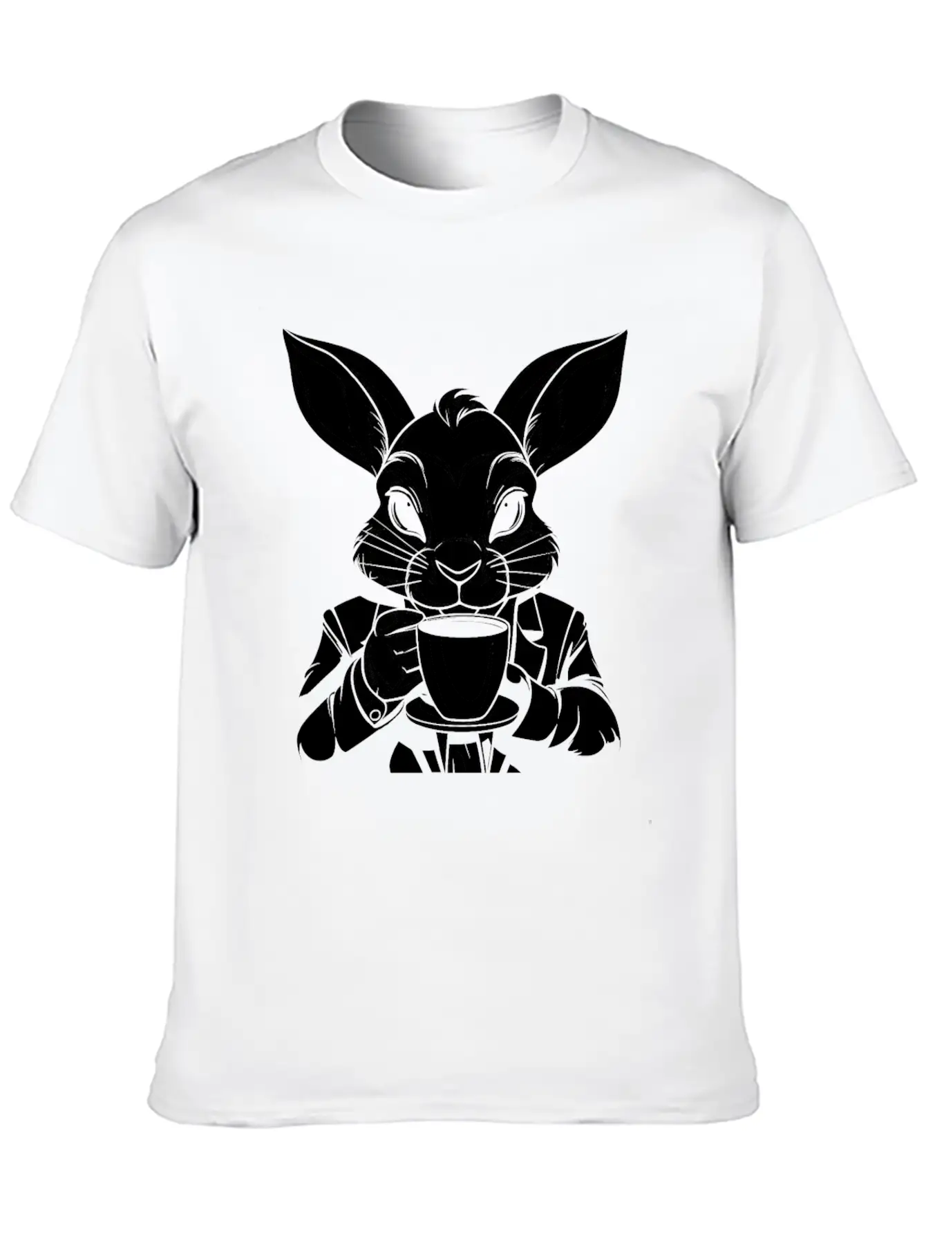 Rabbit Coffee Stylish Everyday T-Shirt – Unisex Basic Cotton Tee