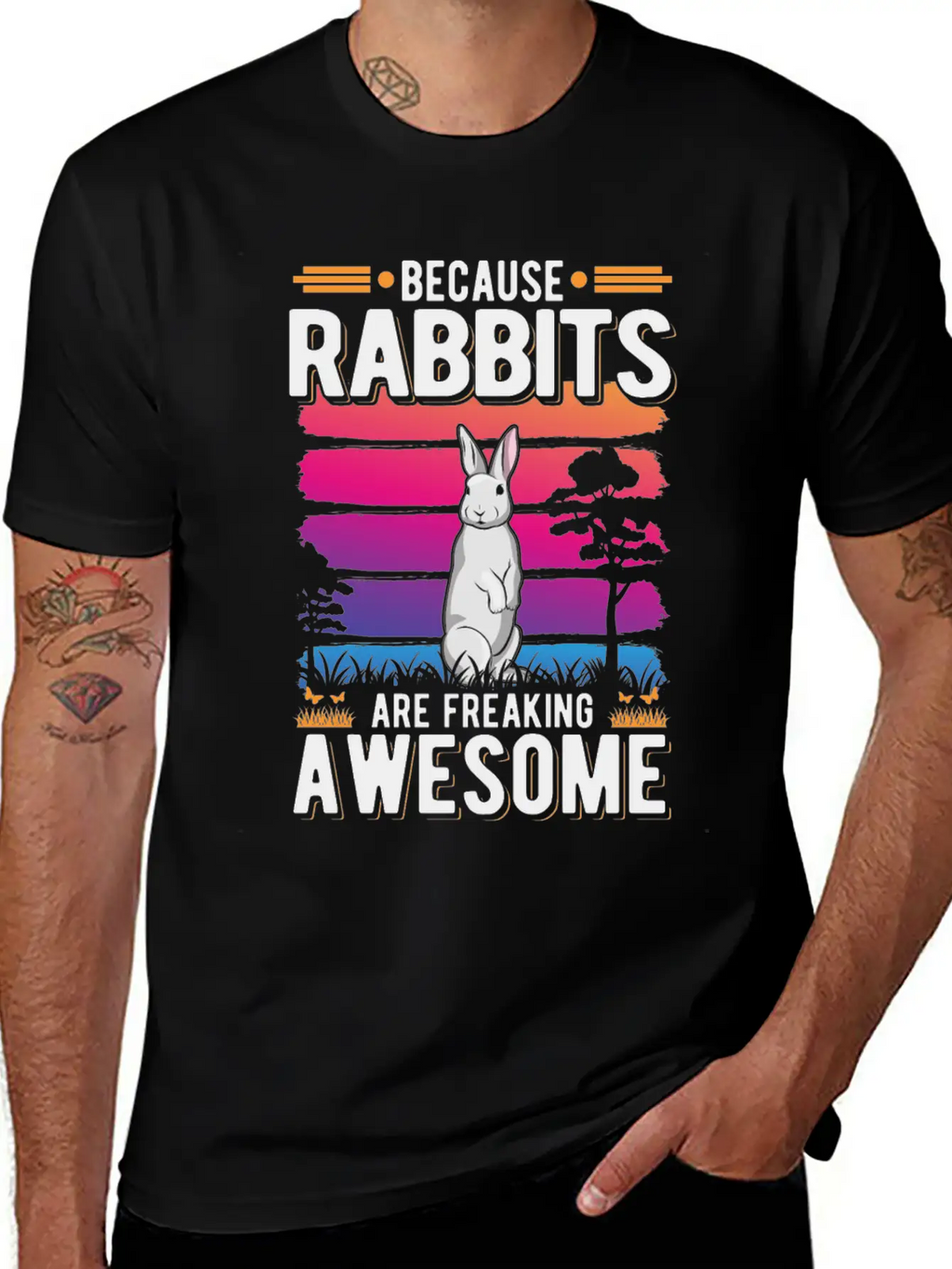 Rabbit Gift Bunny Stylish Everyday T-Shirt – Unisex Basic Cotton Tee