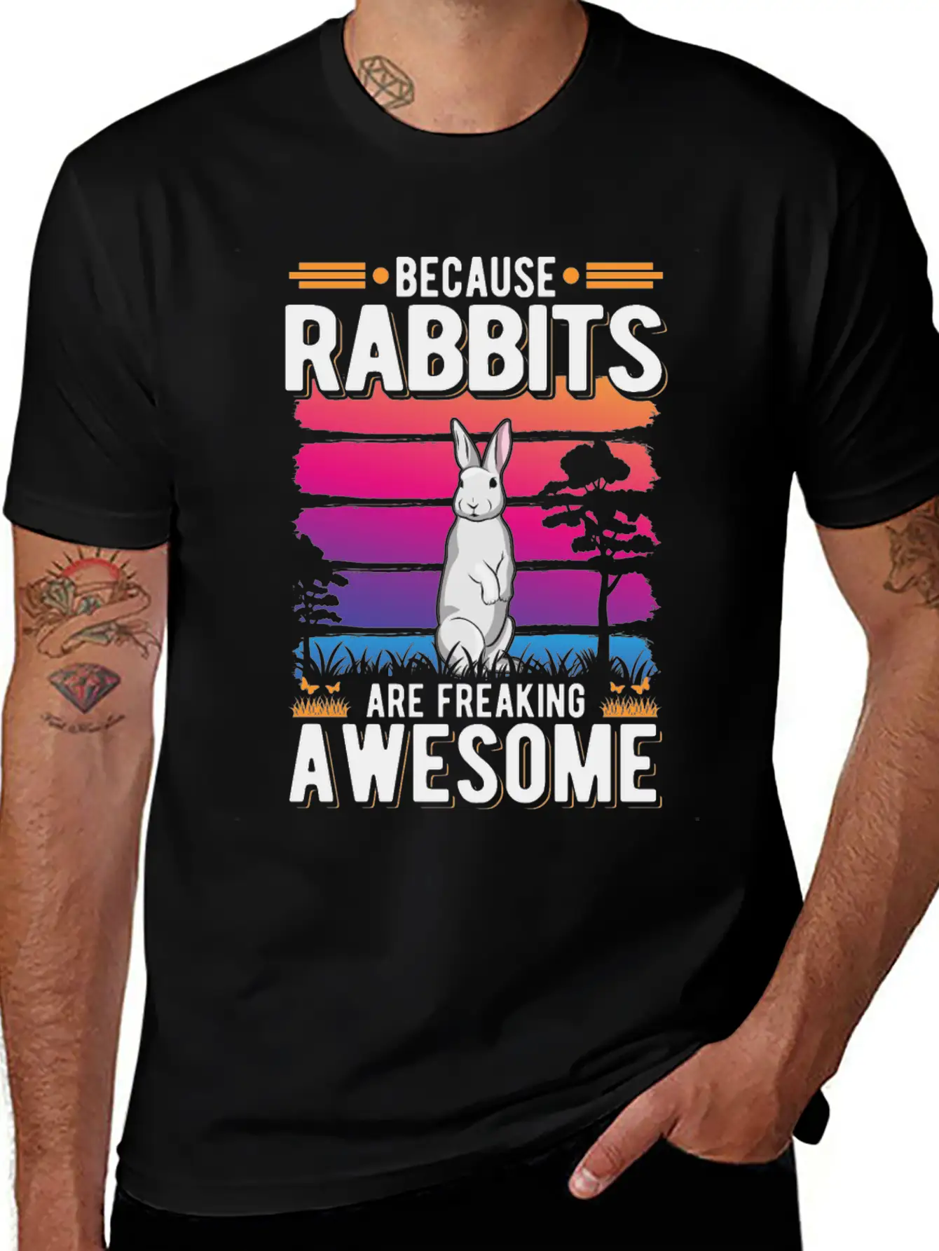 Rabbit Gift Bunny Stylish Everyday T-Shirt – Unisex Basic Cotton Tee