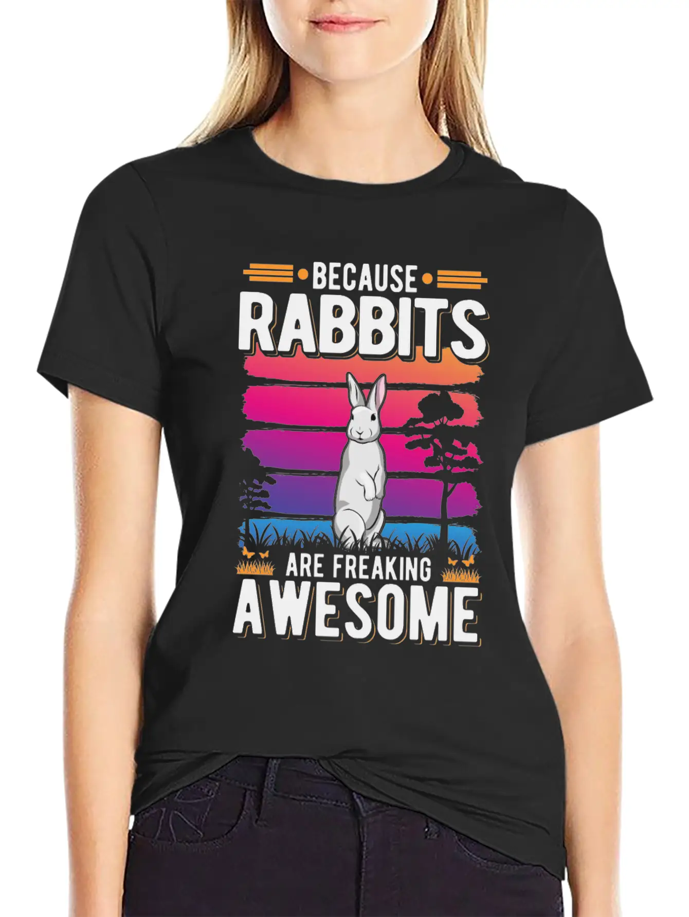 Rabbit Gift Bunny Stylish Everyday T-Shirt – Unisex Basic Cotton Tee