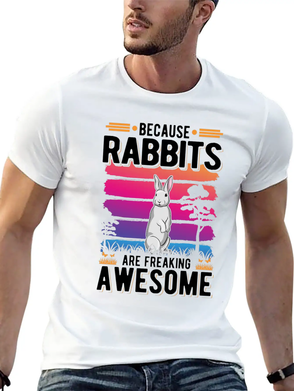 Rabbit Gift Bunny Stylish Everyday T-Shirt – Unisex Basic Cotton Tee