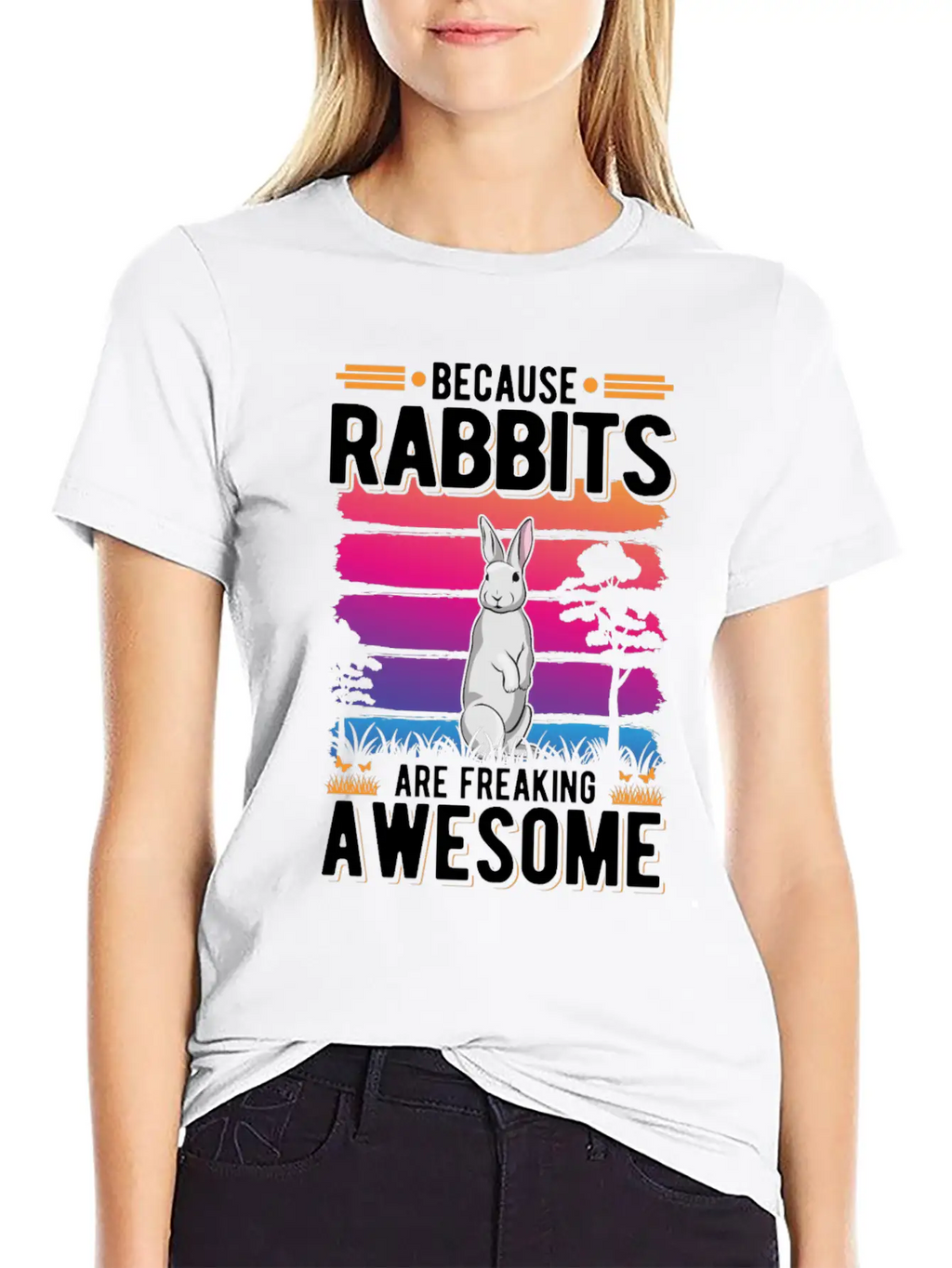 Rabbit Gift Bunny Stylish Everyday T-Shirt – Unisex Basic Cotton Tee