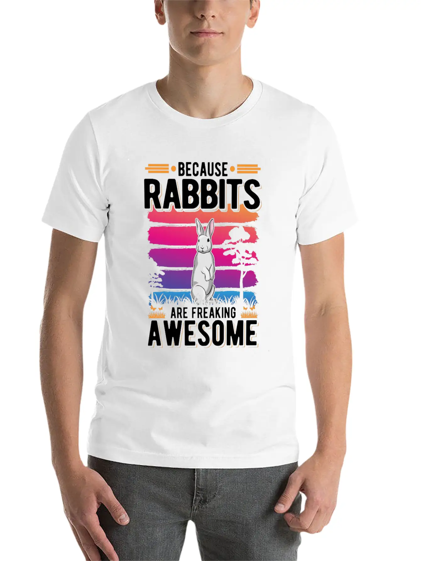 Rabbit Gift Bunny Stylish Everyday T-Shirt – Unisex Basic Cotton Tee