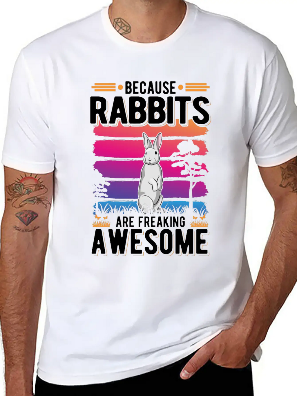 Rabbit Gift Bunny Stylish Everyday T-Shirt – Unisex Basic Cotton Tee