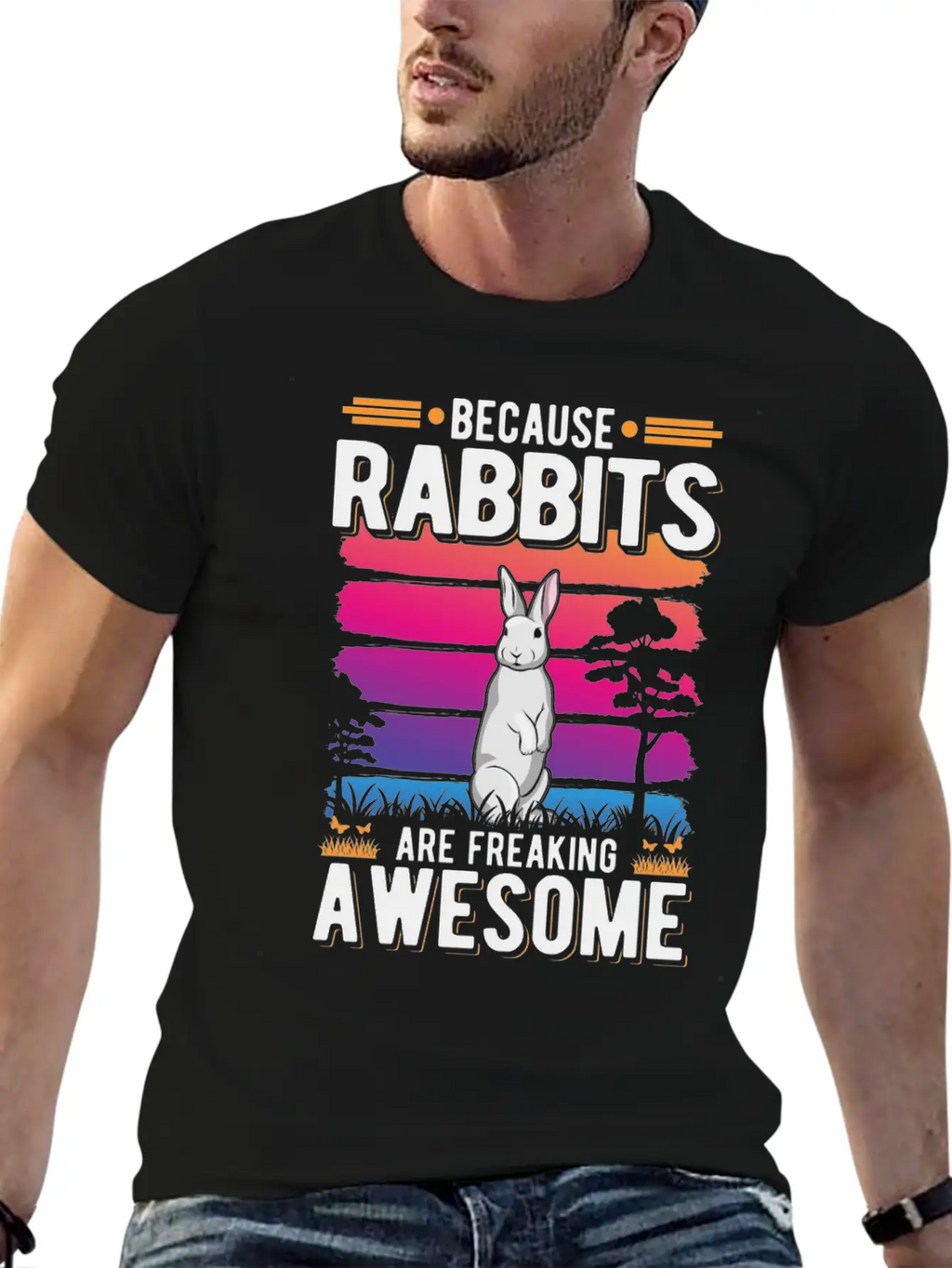 Rabbit Gift Bunny Stylish Everyday T-Shirt – Unisex Basic Cotton Tee