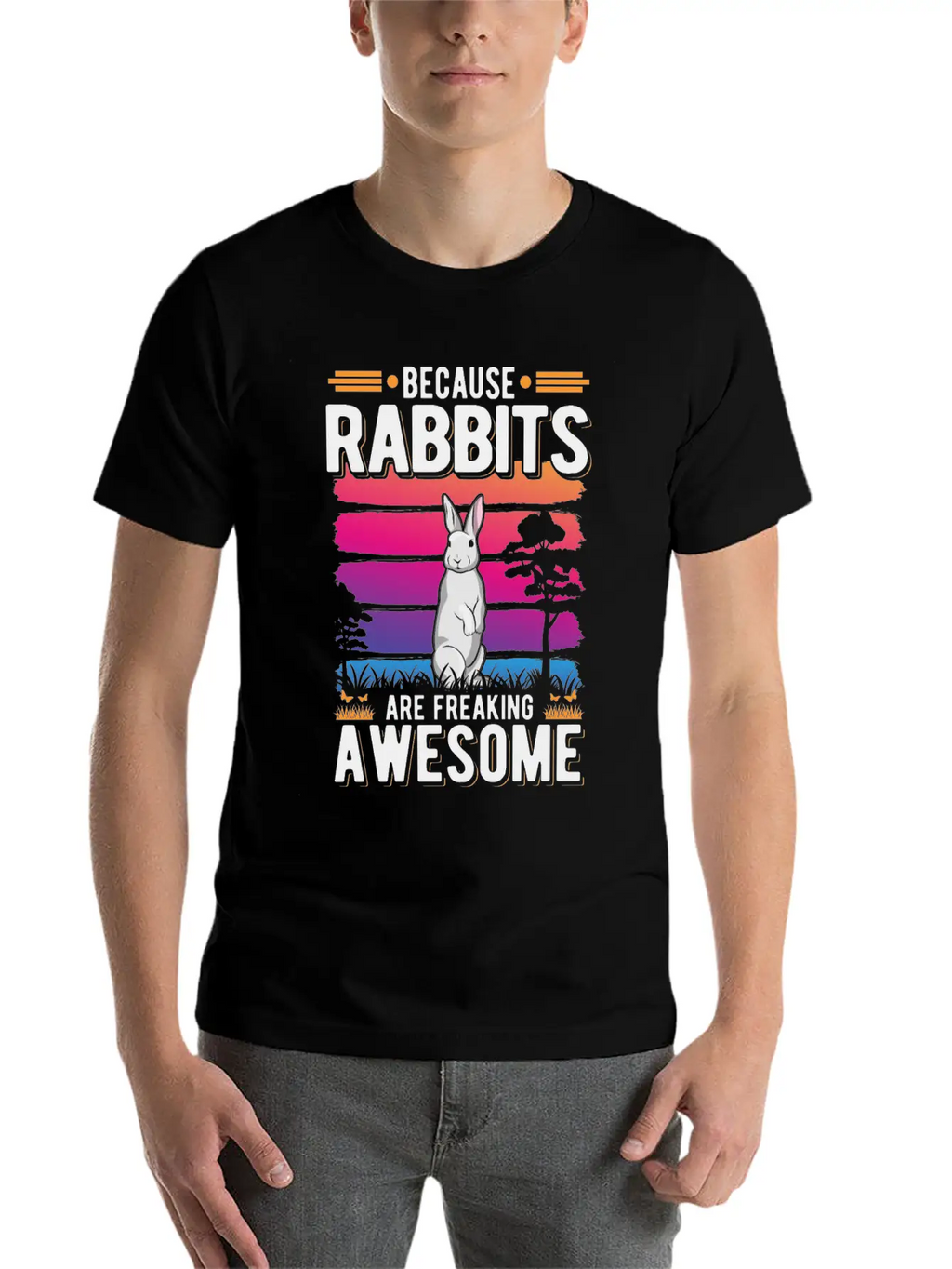 Rabbit Gift Bunny Stylish Everyday T-Shirt – Unisex Basic Cotton Tee