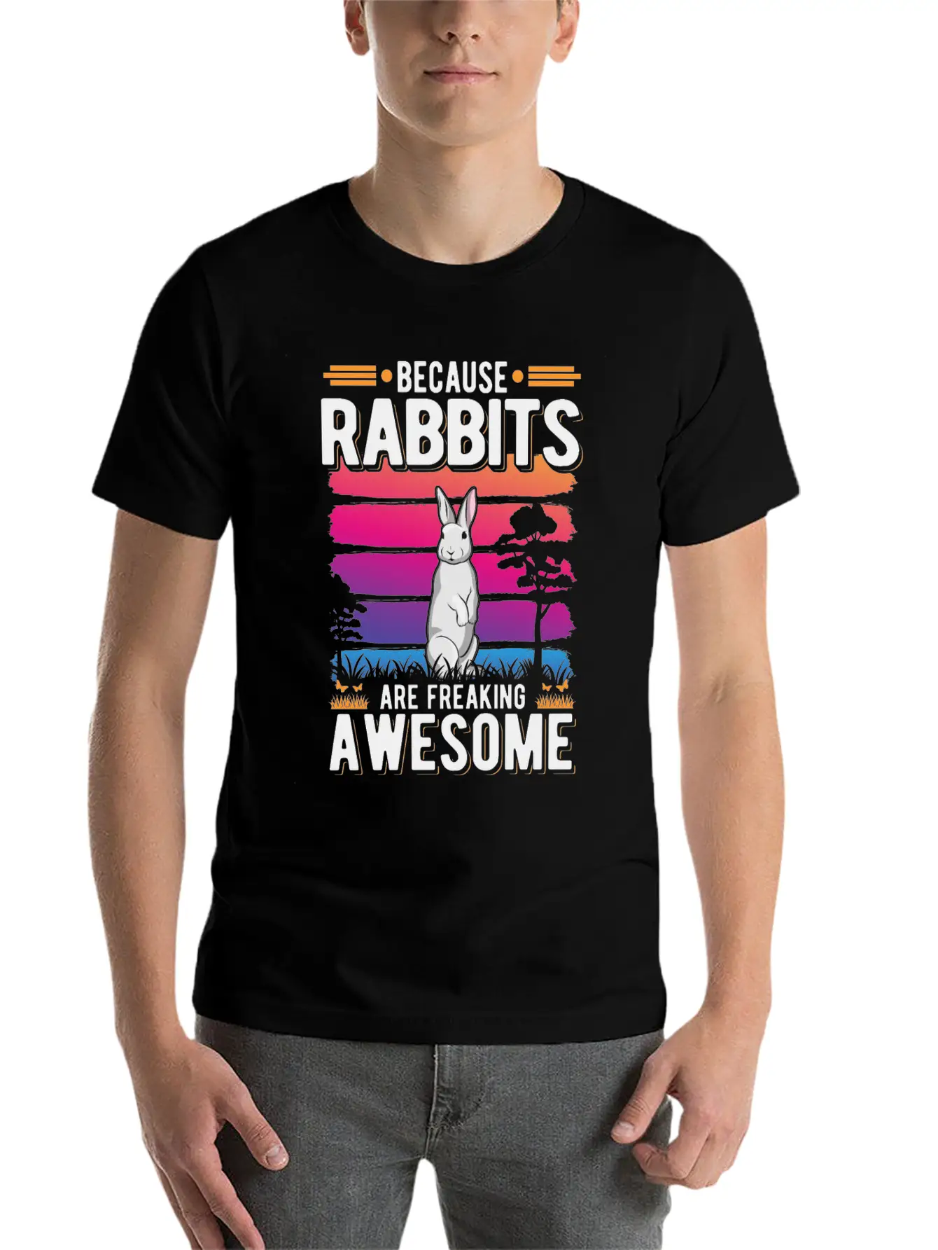 Rabbit Gift Bunny Stylish Everyday T-Shirt – Unisex Basic Cotton Tee