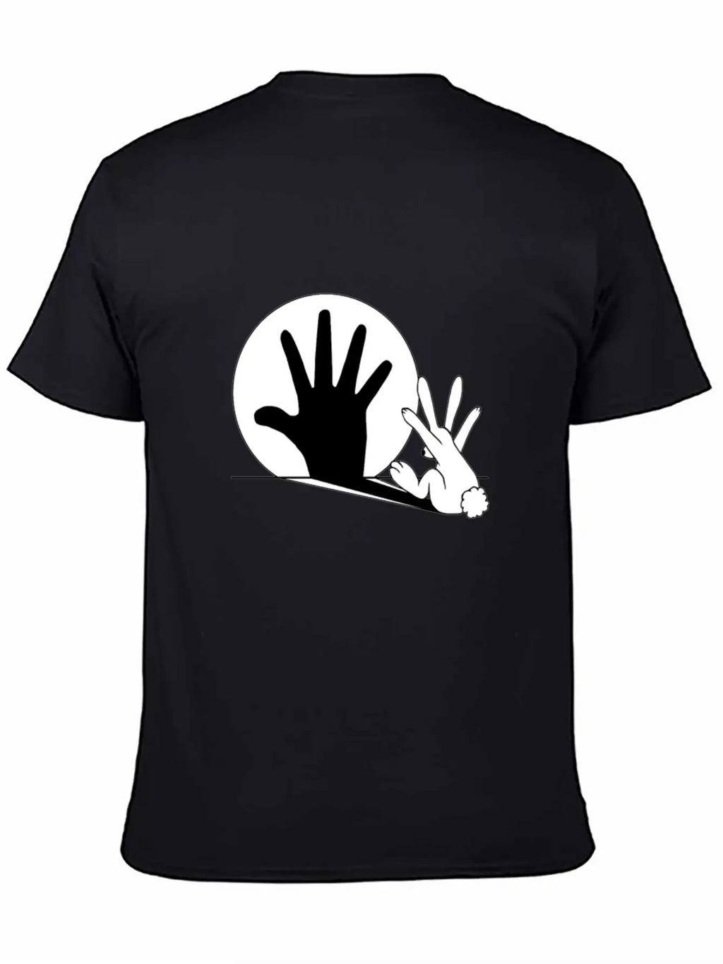 Rabbit Hand Shadow Classic Fit Graphic Tee For Daily Comfort – Unisex Cotton Shirt