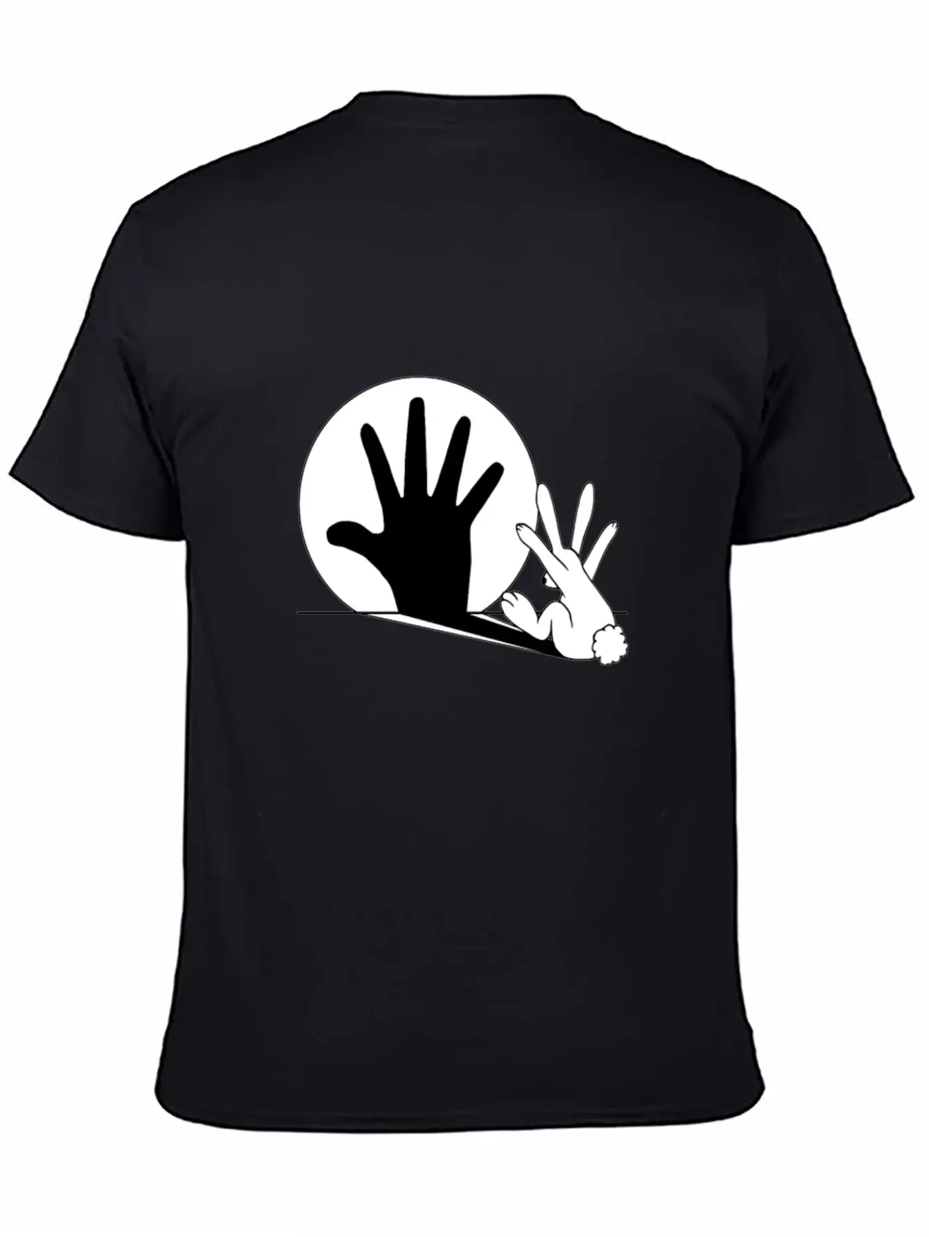 Rabbit Hand Shadow Classic Fit Graphic Tee For Daily Comfort – Unisex Cotton Shirt