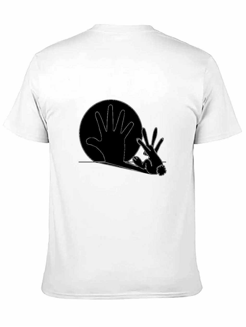 Rabbit Hand Shadow Classic Fit Graphic Tee For Daily Comfort – Unisex Cotton Shirt