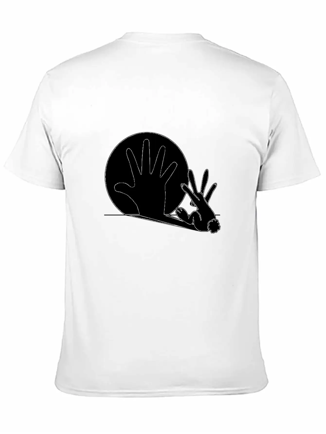 Rabbit Hand Shadow Classic Fit Graphic Tee For Daily Comfort – Unisex Cotton Shirt