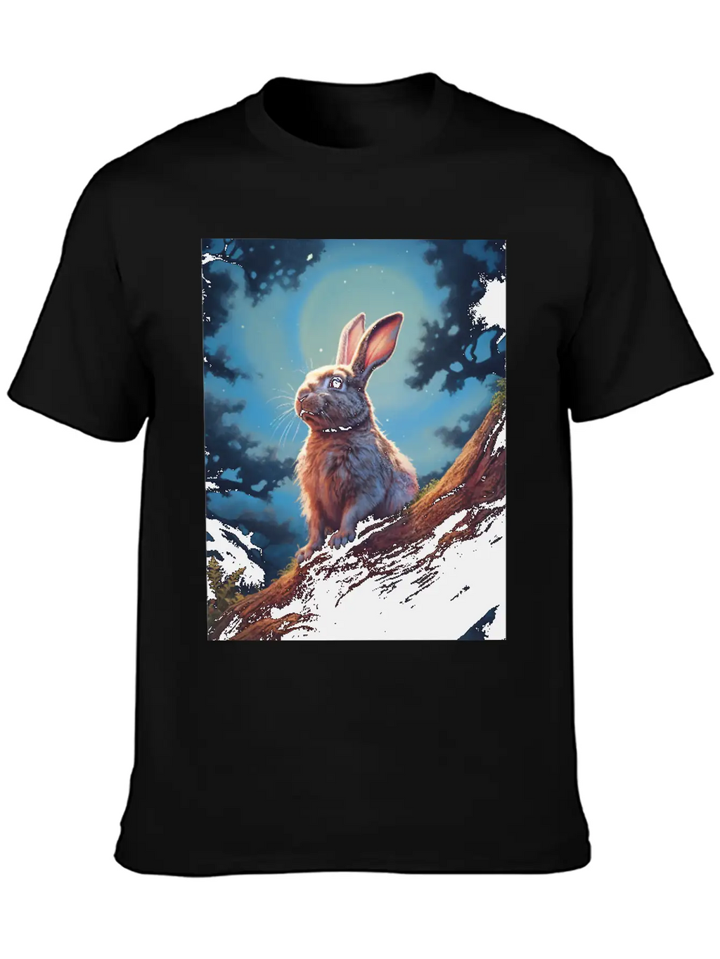 Rabbit In The Forest Hare Unisex Casual T-Shirt – Clean Design For Daily Comfort