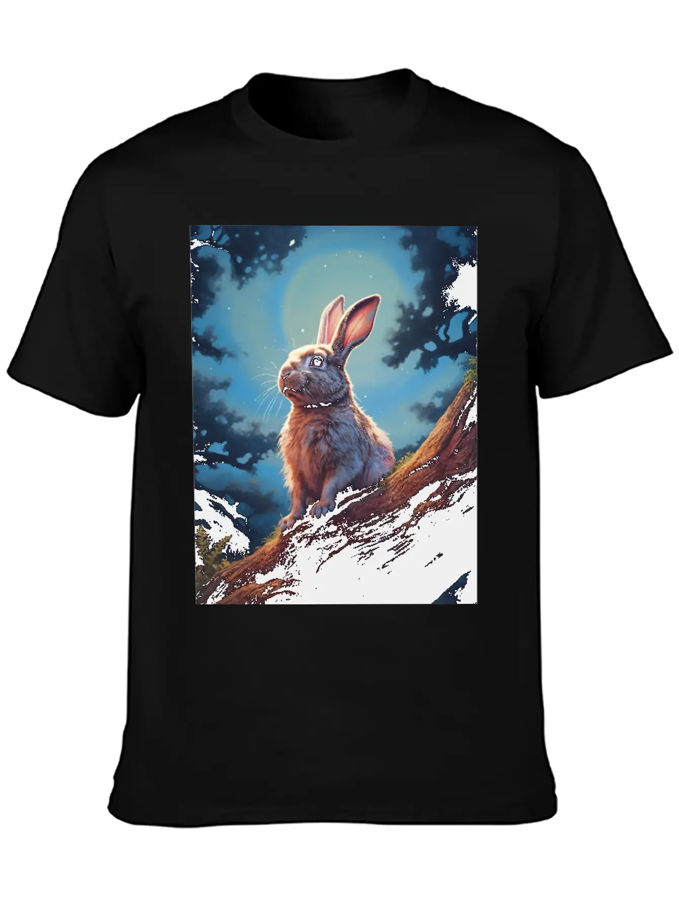 Rabbit In The Forest Hare Unisex Casual T-Shirt – Clean Design For Daily Comfort