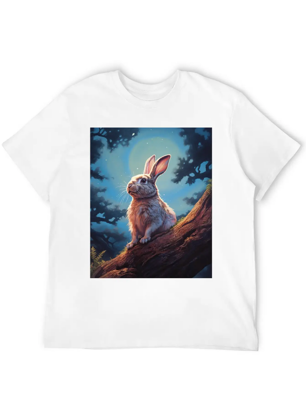 Rabbit In The Forest Hare Unisex Casual T-Shirt – Clean Design For Daily Comfort
