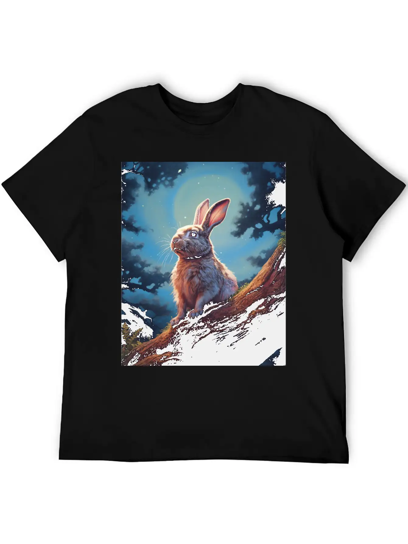 Rabbit In The Forest Hare Unisex Casual T-Shirt – Clean Design For Daily Comfort