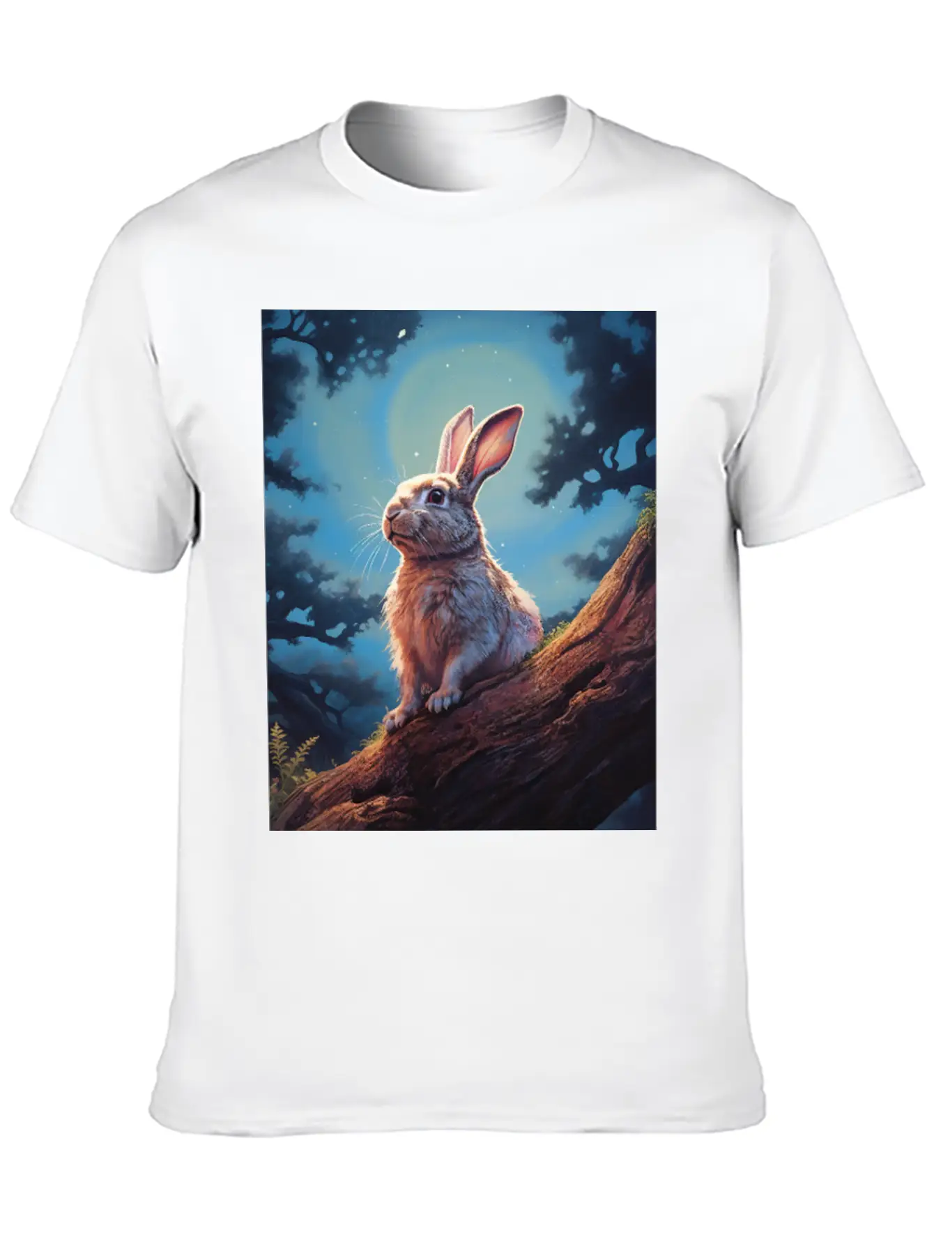Rabbit In The Forest Hare Unisex Casual T-Shirt – Clean Design For Daily Comfort
