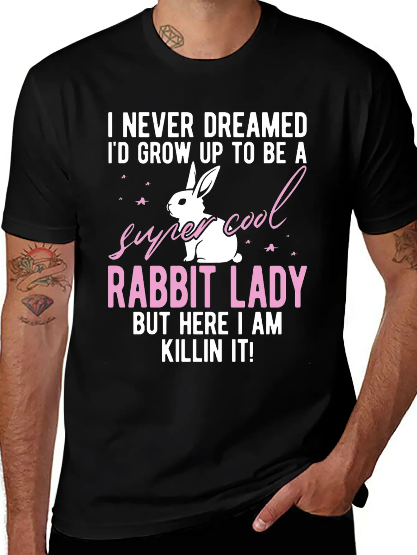 Rabbit Mom Rabbit Gift Rabbit Holder Essential Cotton Tee For Daily Outfits – Unisex Style