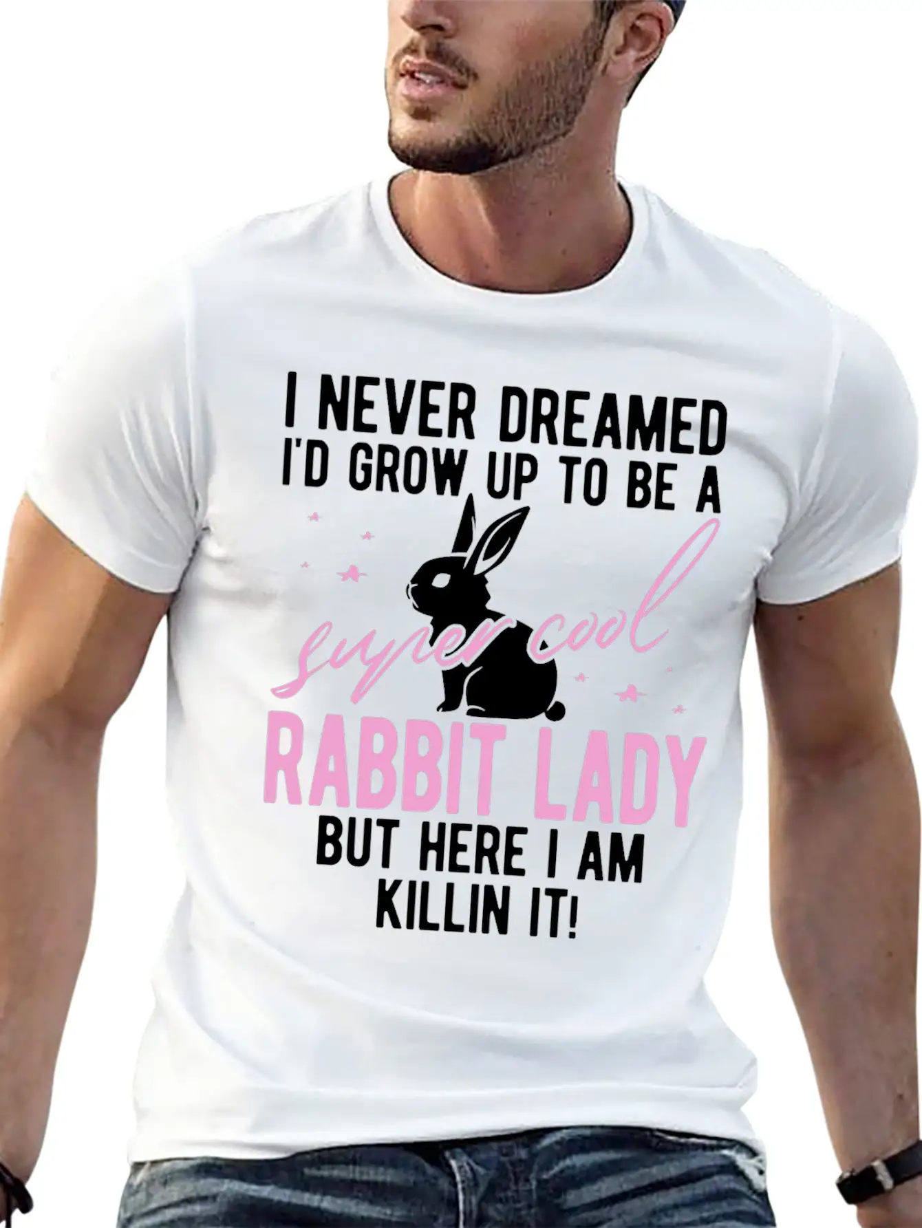 Rabbit Mom Rabbit Gift Rabbit Holder Essential Cotton Tee For Daily Outfits – Unisex Style