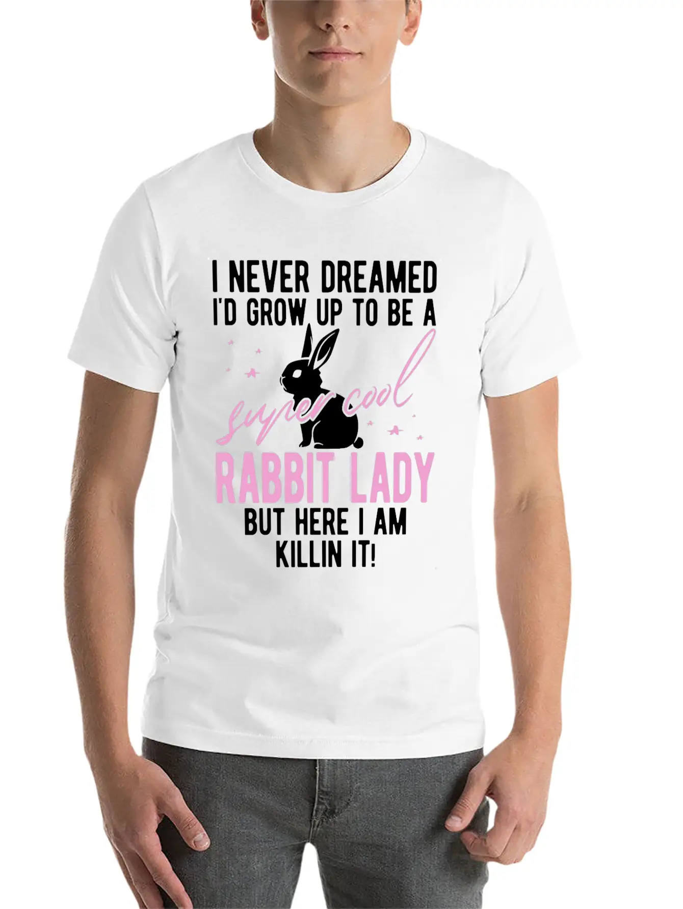 Rabbit Mom Rabbit Gift Rabbit Holder Essential Cotton Tee For Daily Outfits – Unisex Style