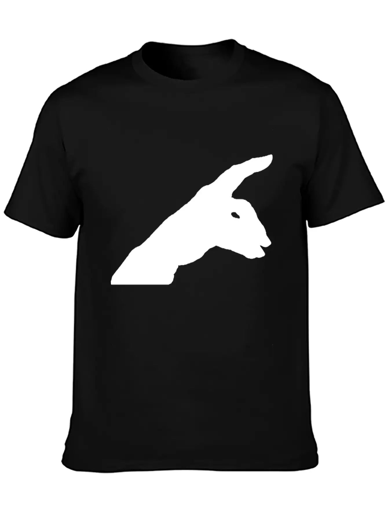 Rabbit Shadow Unisex Casual T-Shirt – Clean Design For Daily Comfort
