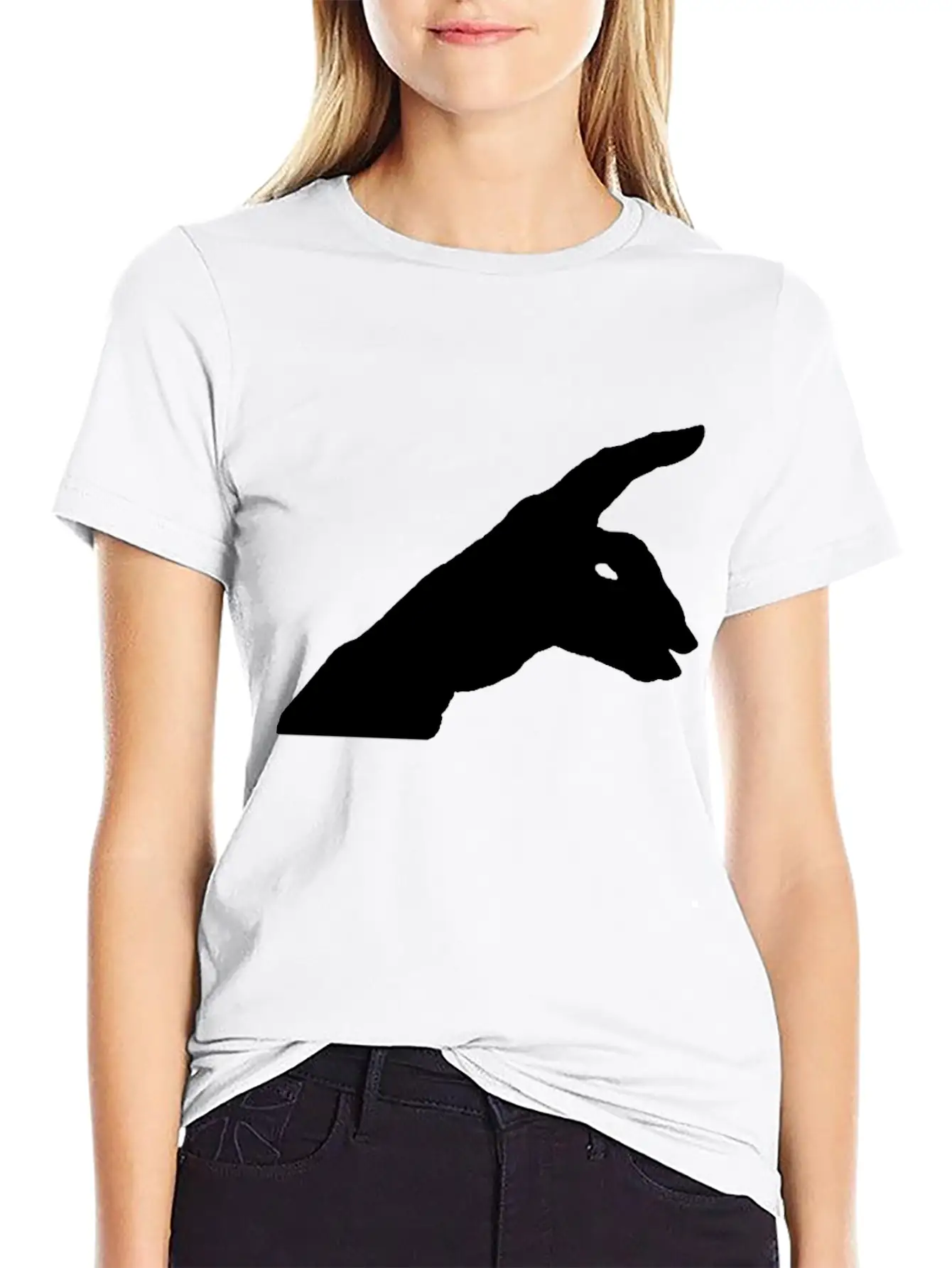 Rabbit Shadow Unisex Casual T-Shirt – Clean Design For Daily Comfort