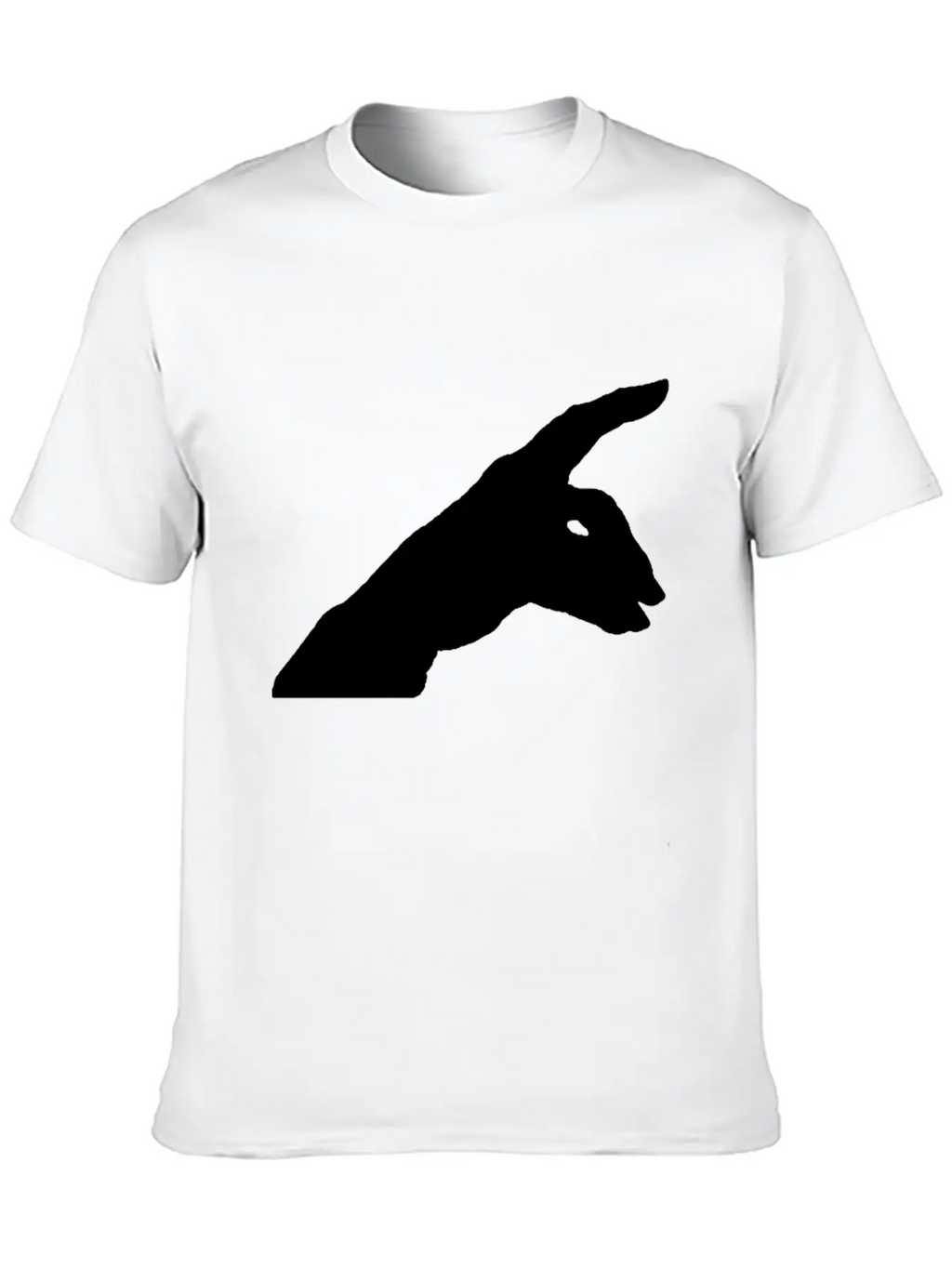 Rabbit Shadow Unisex Casual T-Shirt – Clean Design For Daily Comfort