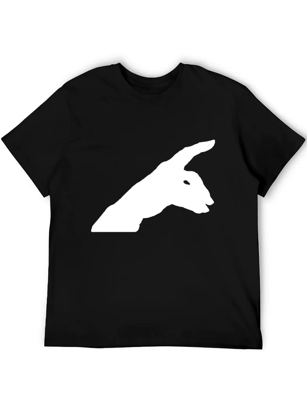 Rabbit Shadow Unisex Casual T-Shirt – Clean Design For Daily Comfort